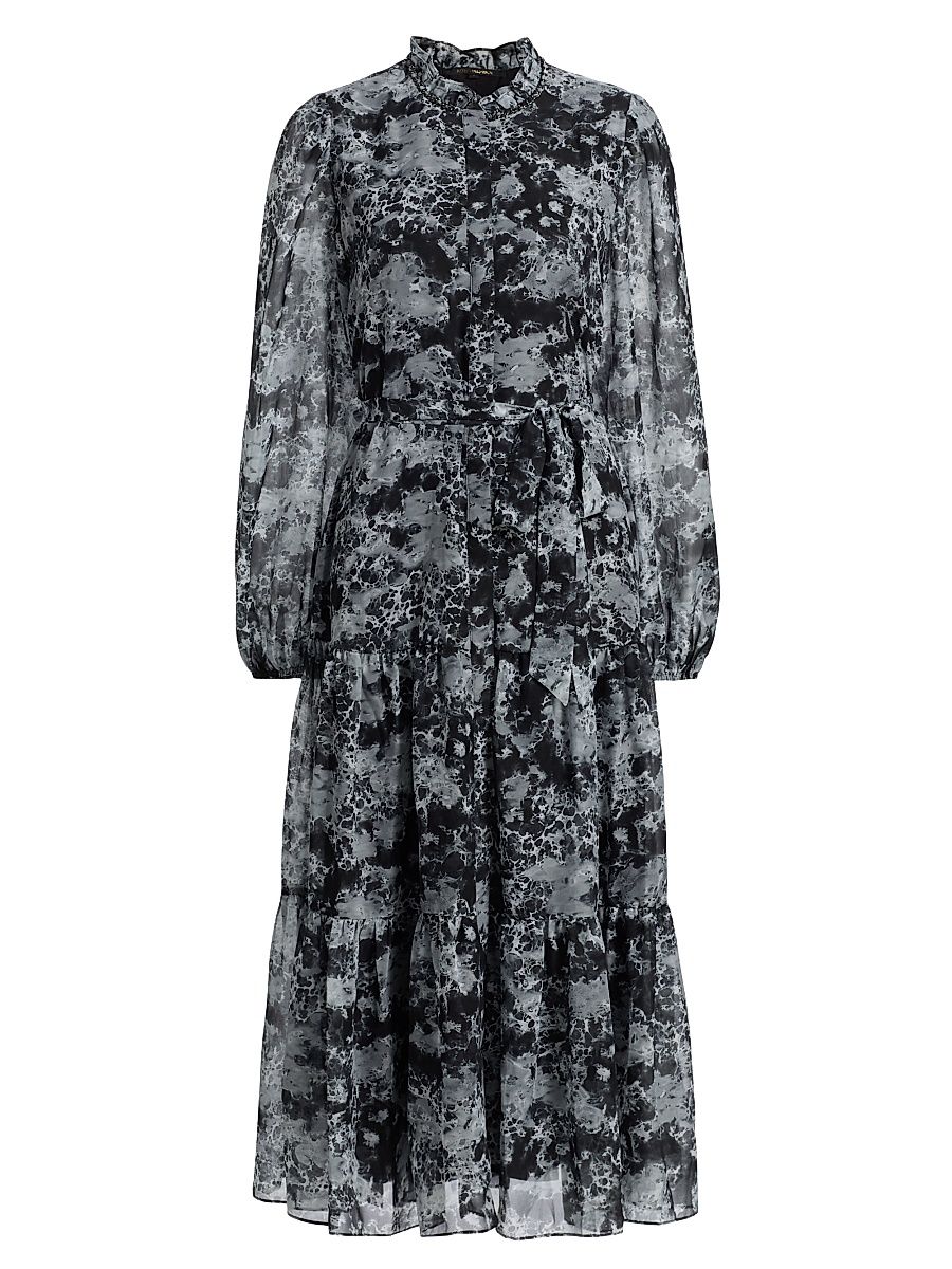 Women's Judge Printed Midi-Dress - Black Multi - Size XXL