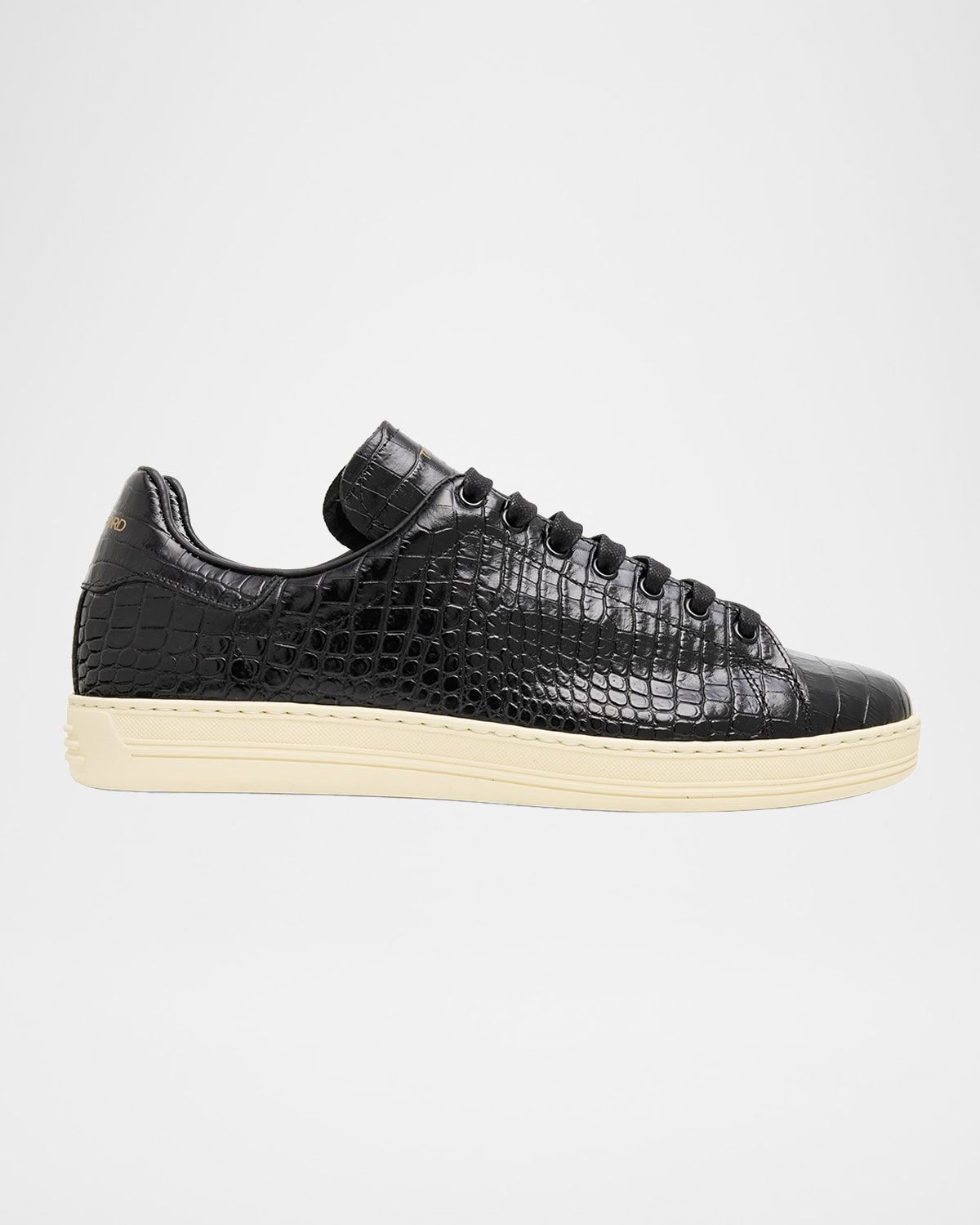 Men & apos;s Warwick Croc-Embossed Leather Sneakers