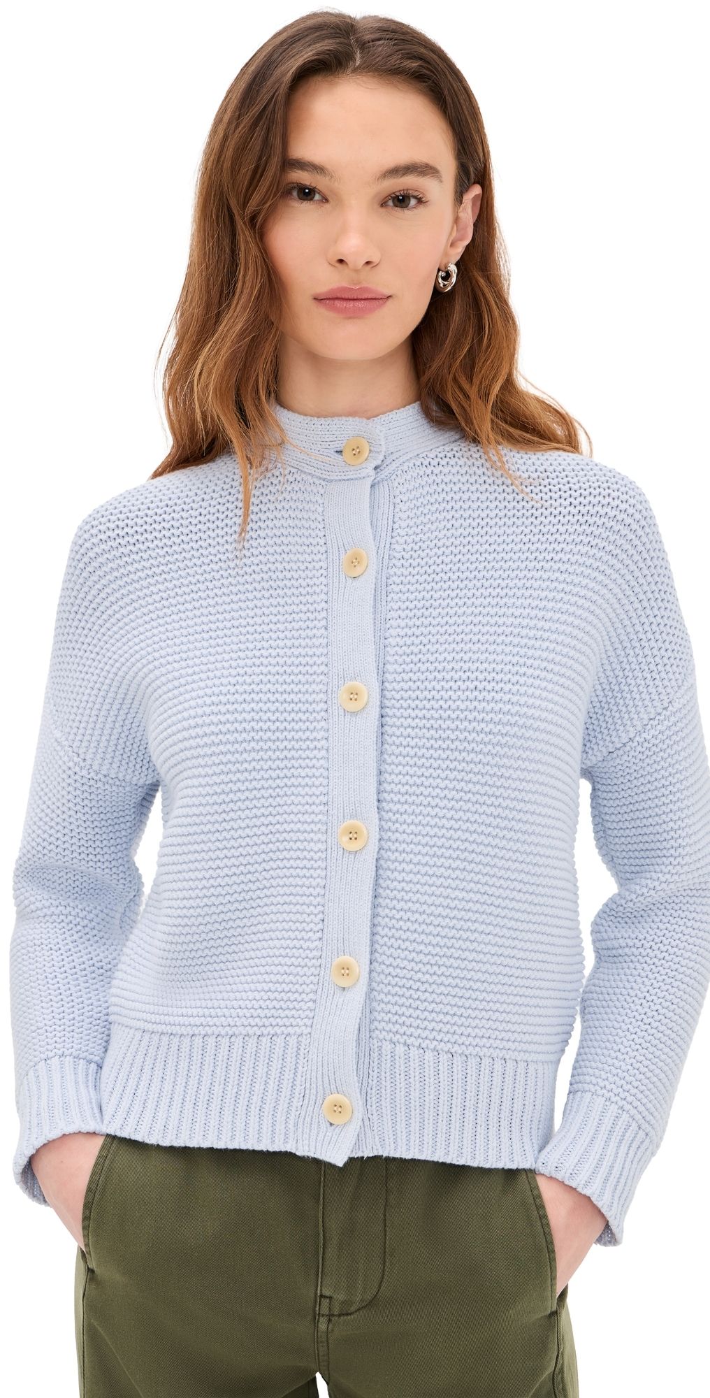 Alex Mill Nico Chunky Cotton Cardigan Calm Blue M