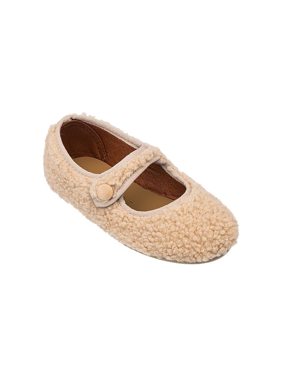 Little Girl's & Girl's Faux-Shearling Mary Janes - Beige - Size 11 (Child)