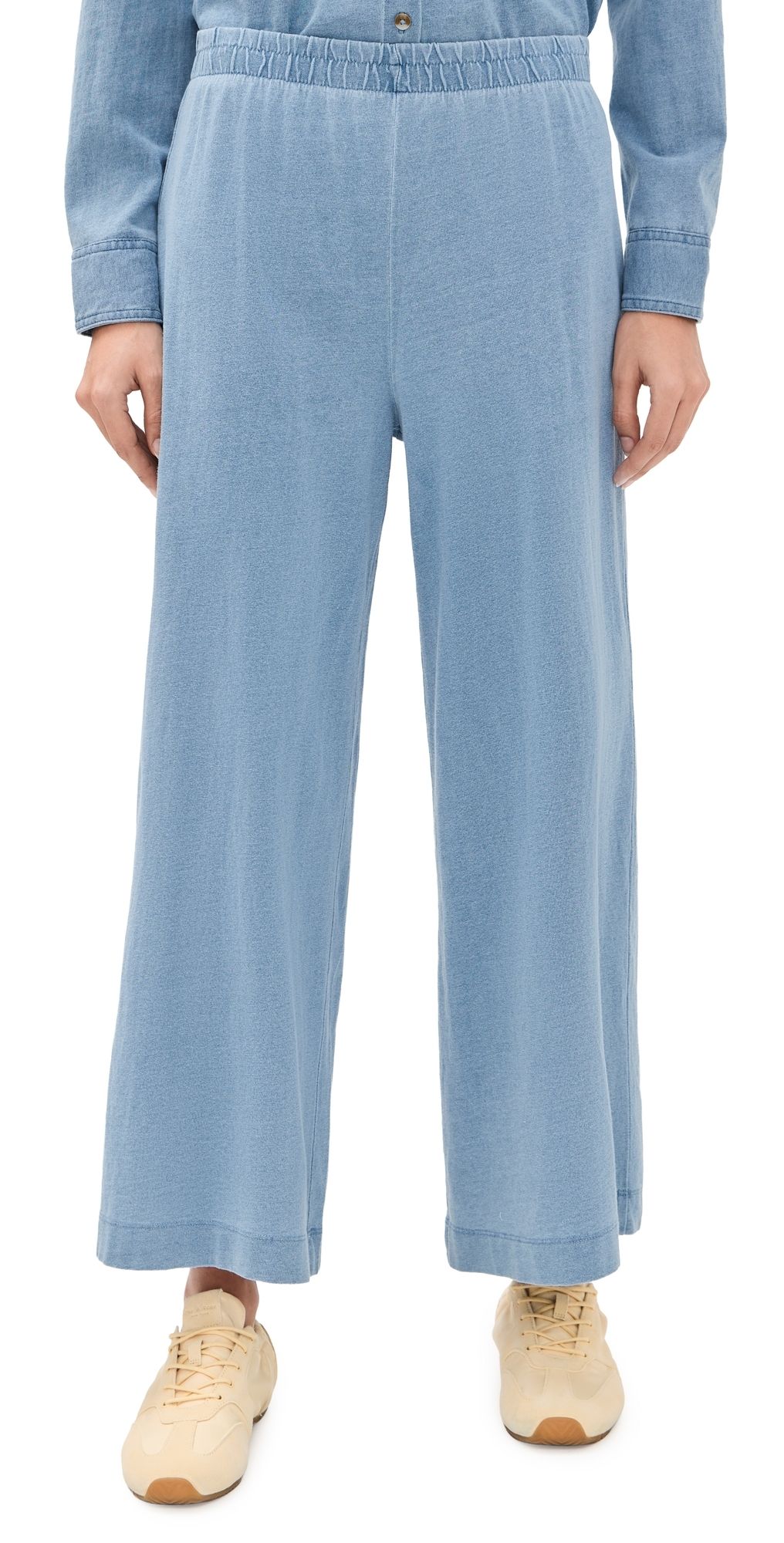 Z Supply Scout Jersey Denim Pants Santorini Indigo L