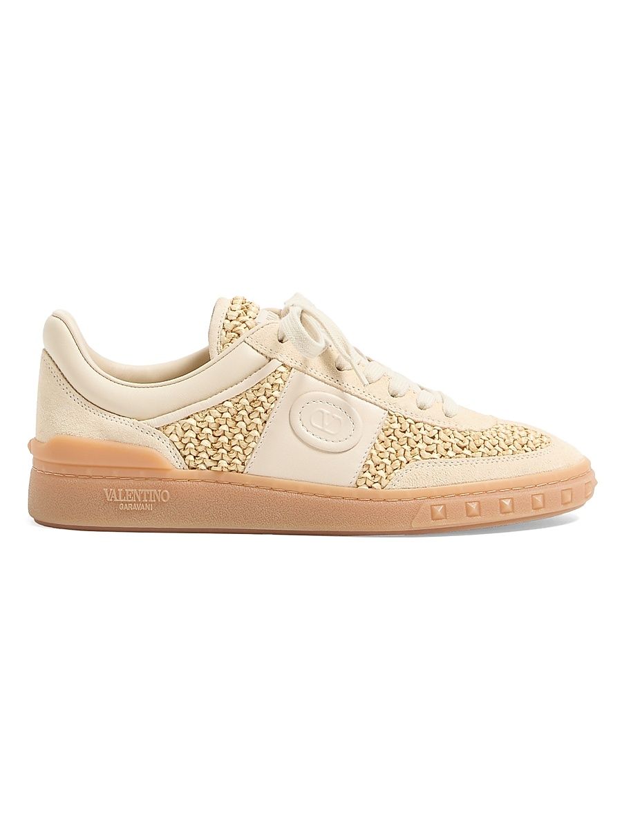 Women's Upvillage Sneakers in Woven Raffia Fabric - Beige Butter - Size 11.5