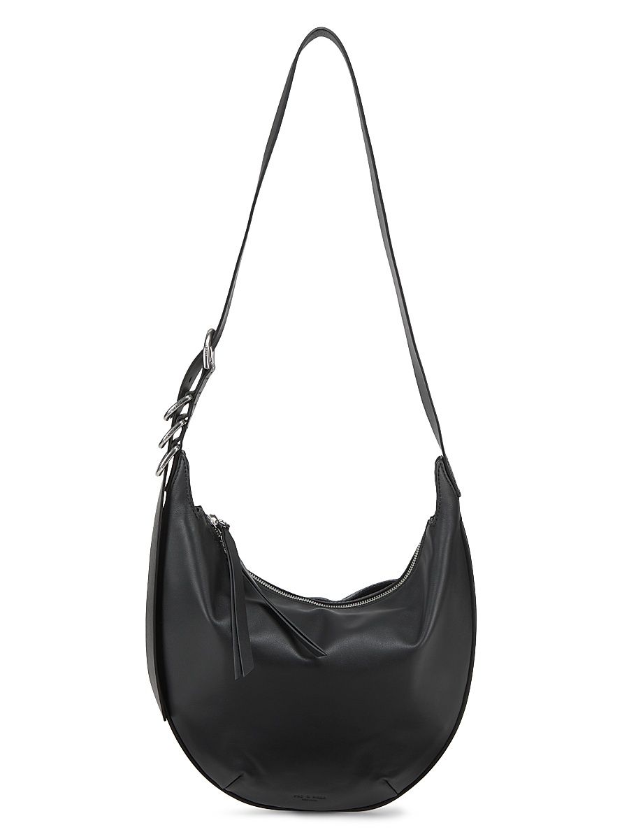 Women's Medium Mercer Leather Hobo Bag - Black