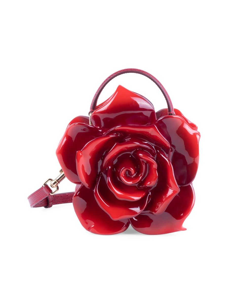 Dolce & Gabbana Women's Rose Crossbody Bag - Red