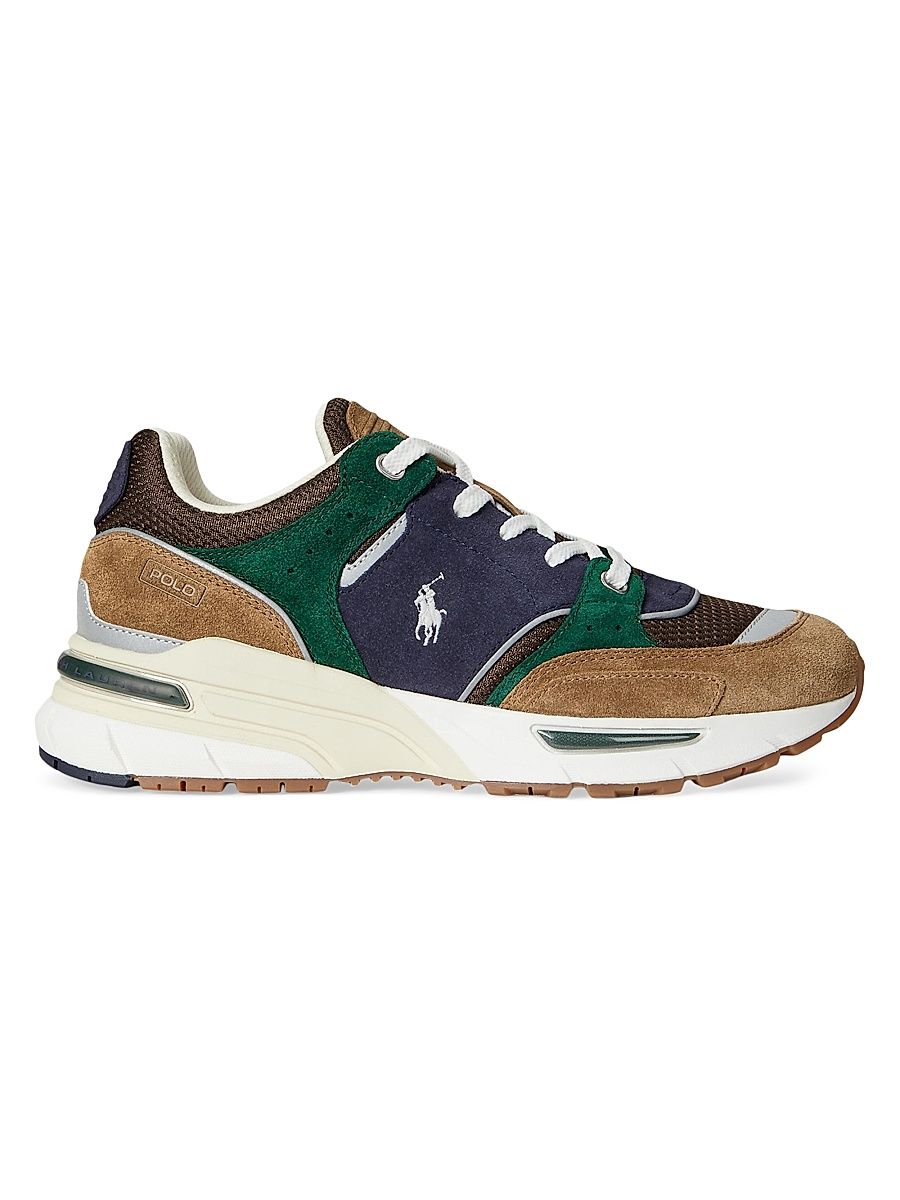 Men's Trackster 250 Suede & Mesh Sneakers - Desert Tan Navy Multi - Size 13