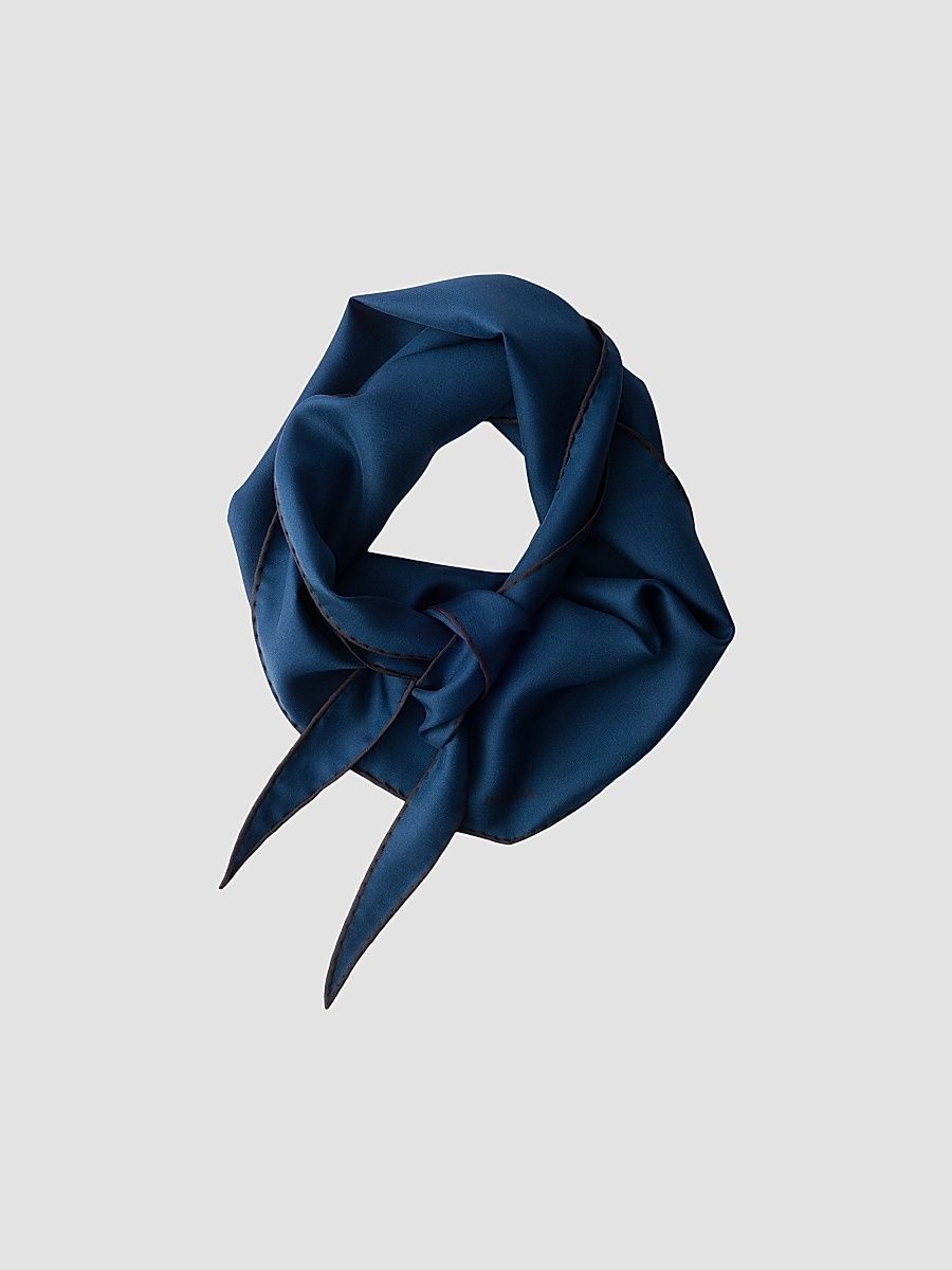 Women's Printed Twill Scarf - Blue