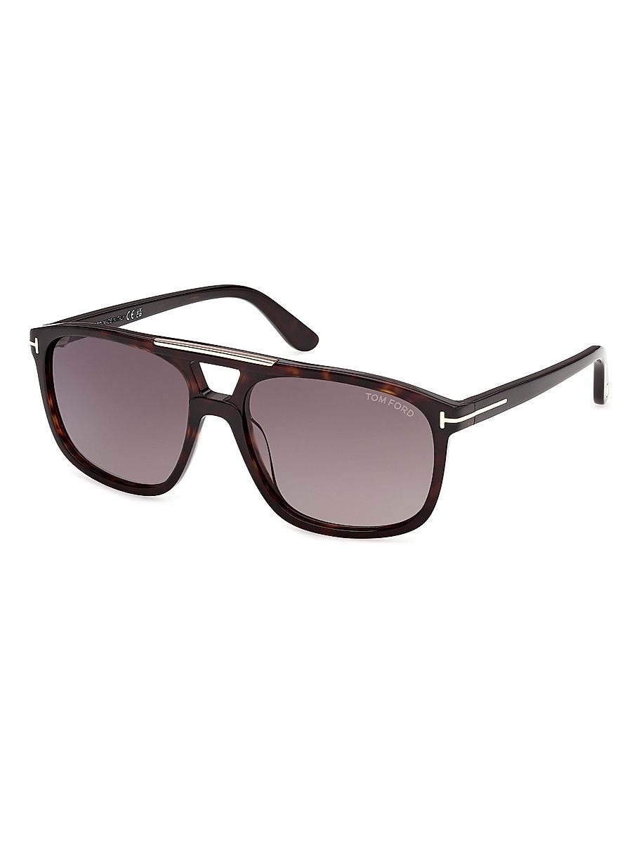 Women's Brianna 58MM Aviator Sunglasses - Brown Purple