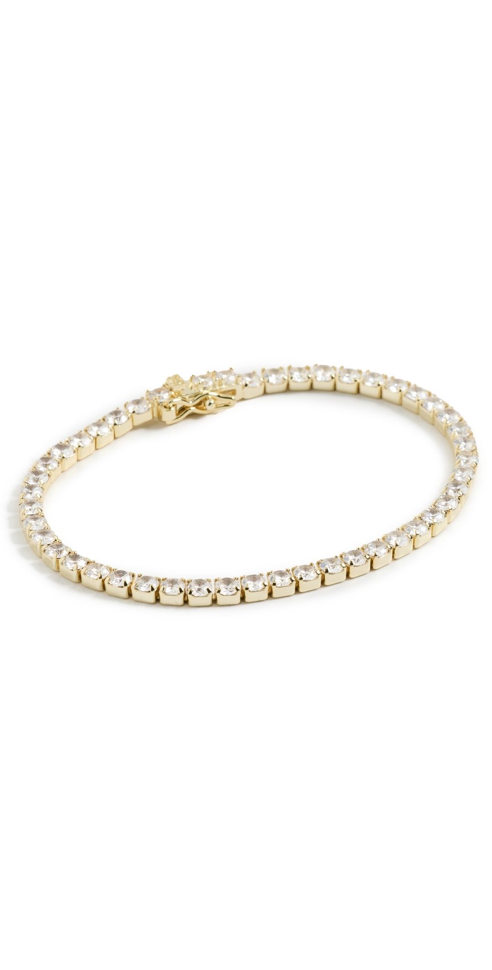 SHASHI Medium Tennis Bracelet Gold One Size