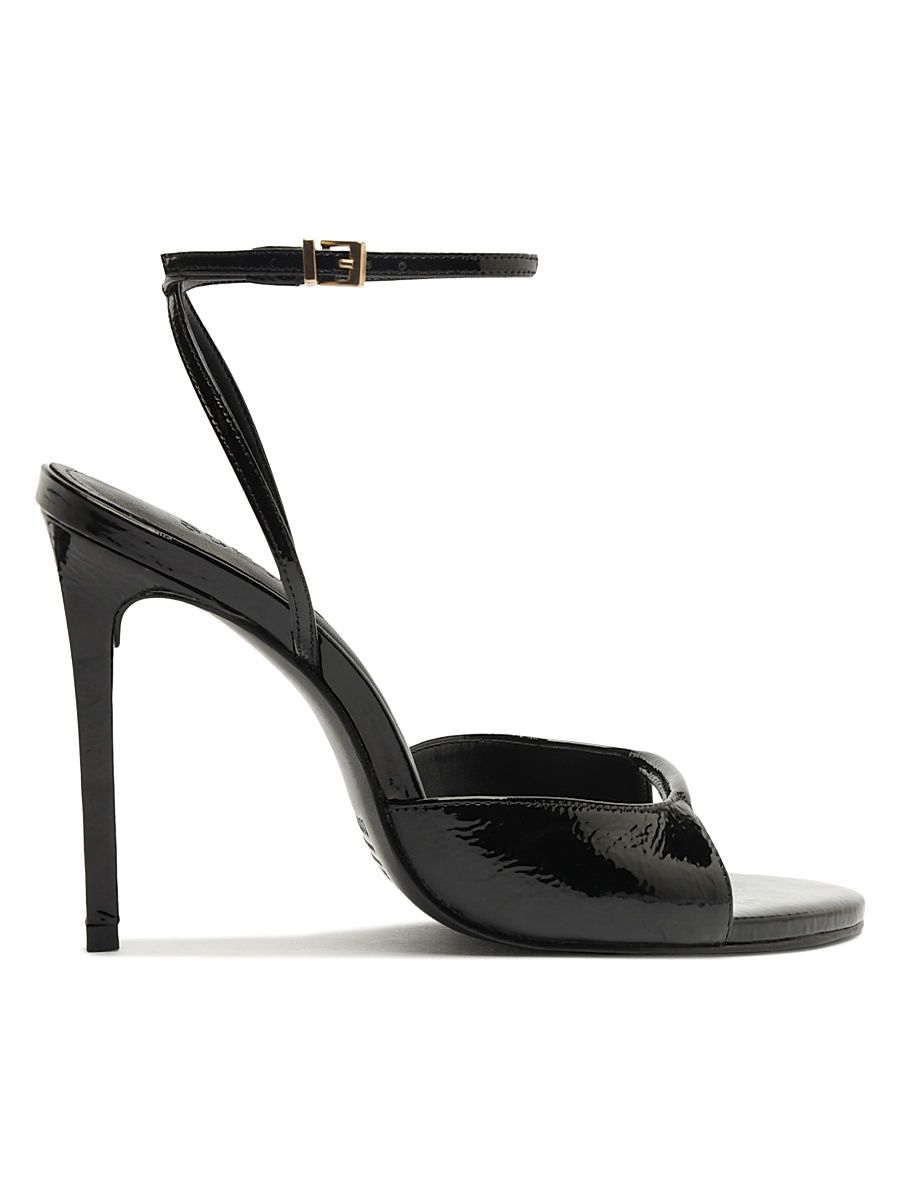 Women's Arlette 105MM Patent Leather Sandals - Black - Size 9