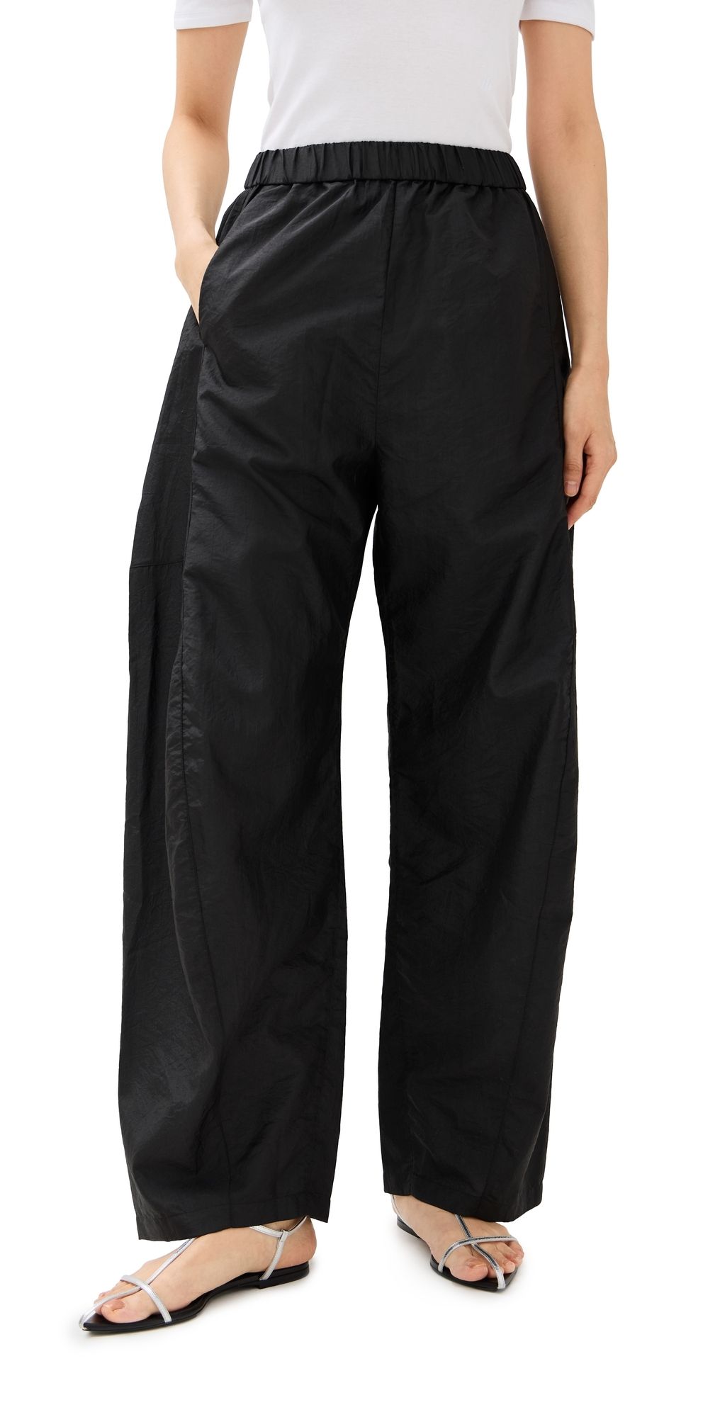 Tibi Crispy Nylon Winslow Pant Black M