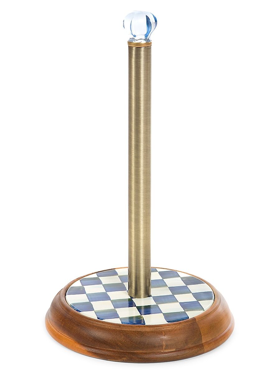 Royal Check Wood Paper Towel Holder