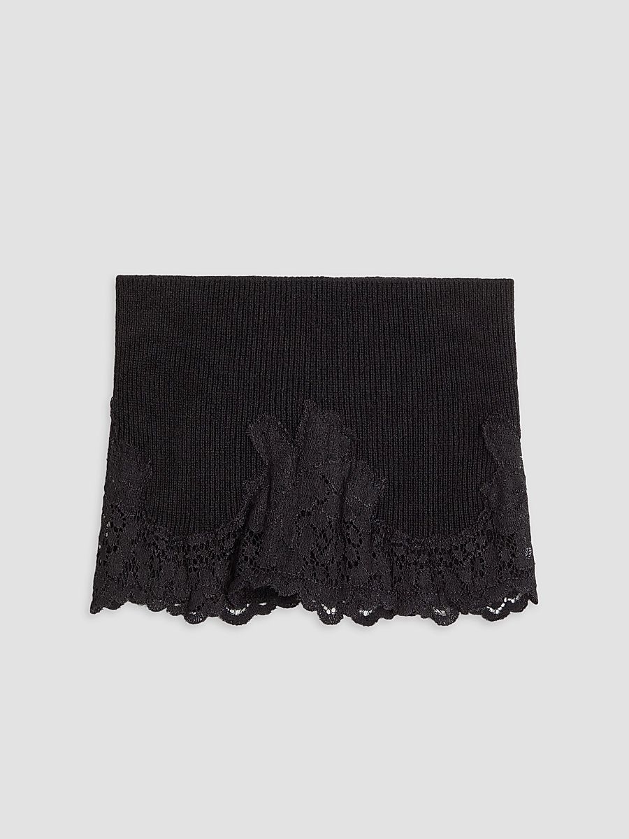 Women's Vlogo Signature Cashmere and Lace Headband - Black - Size Small