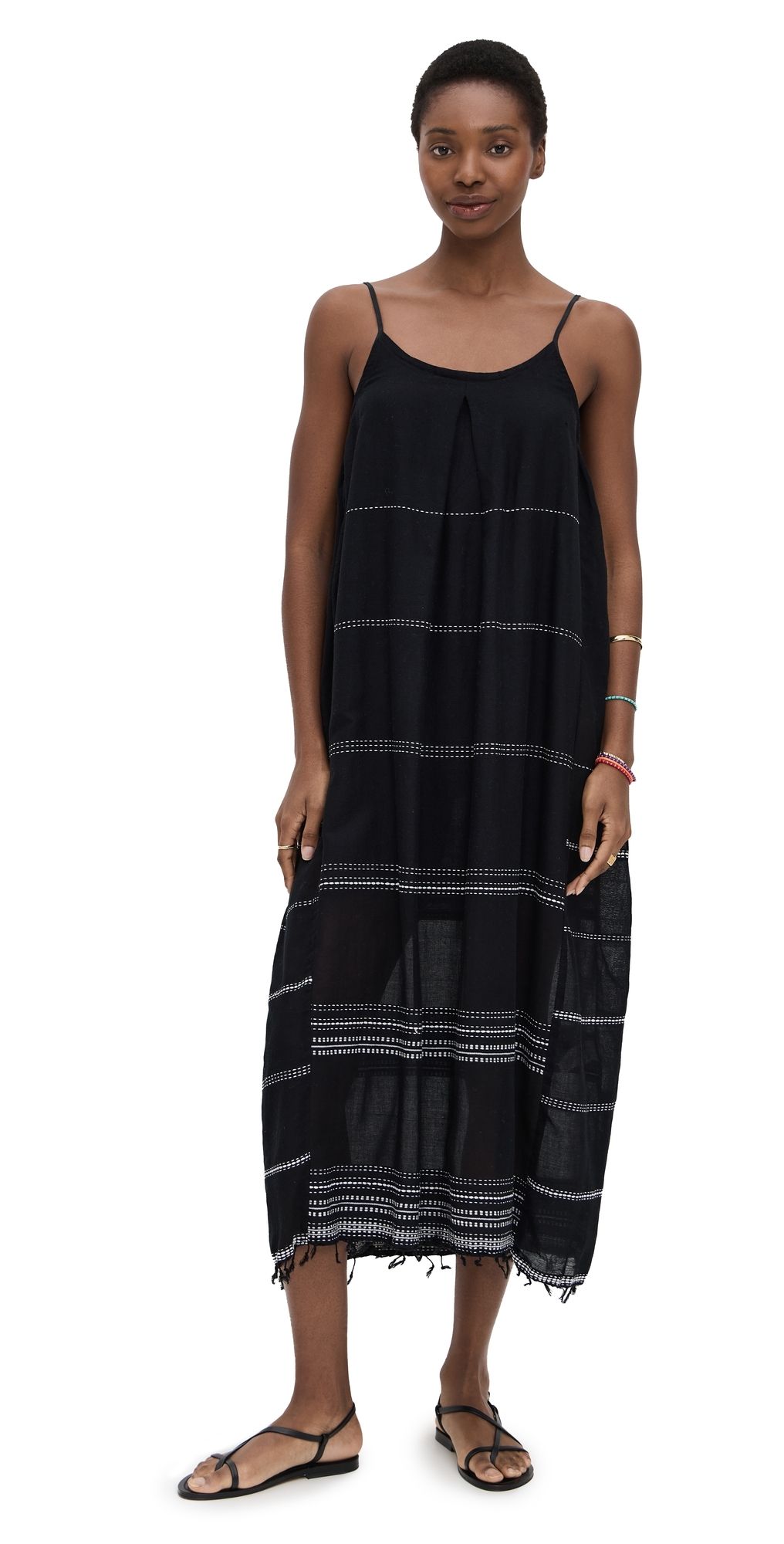 lemlem Leliti Slip Dress Black L