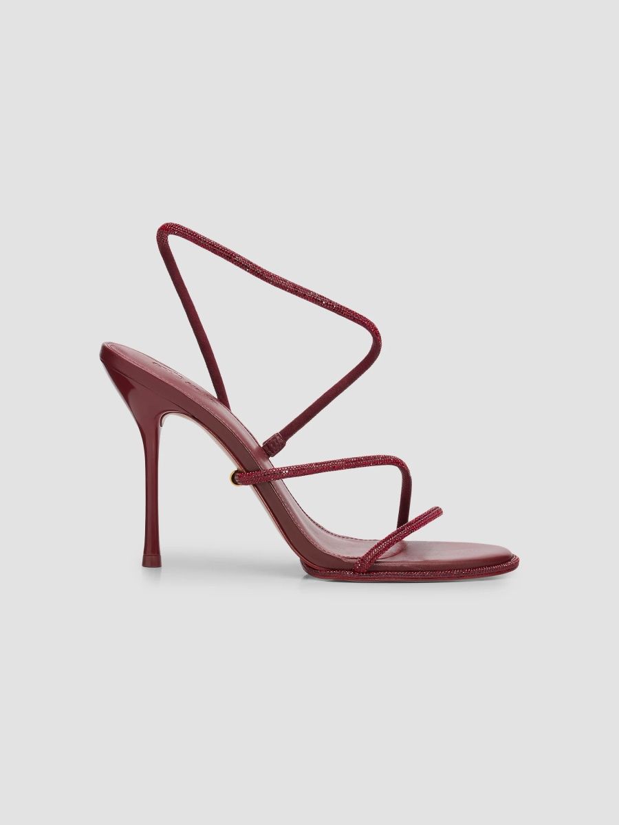 Cult Gaia Women's Candace Pavé 105MM Sandals - Winter Plum - Size 11