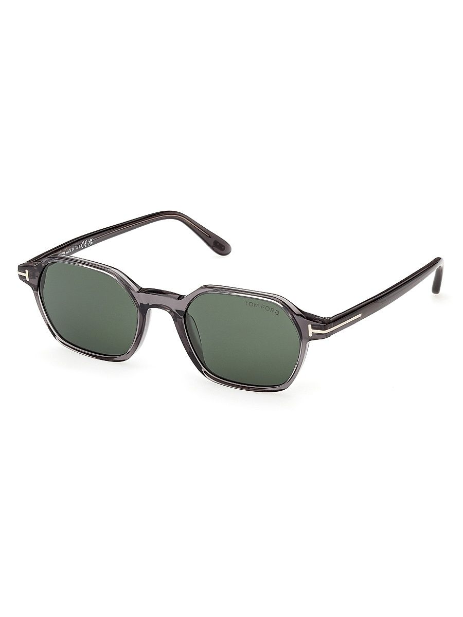 Men's Joey 51MM Geometric Sunglasses - Grey Green