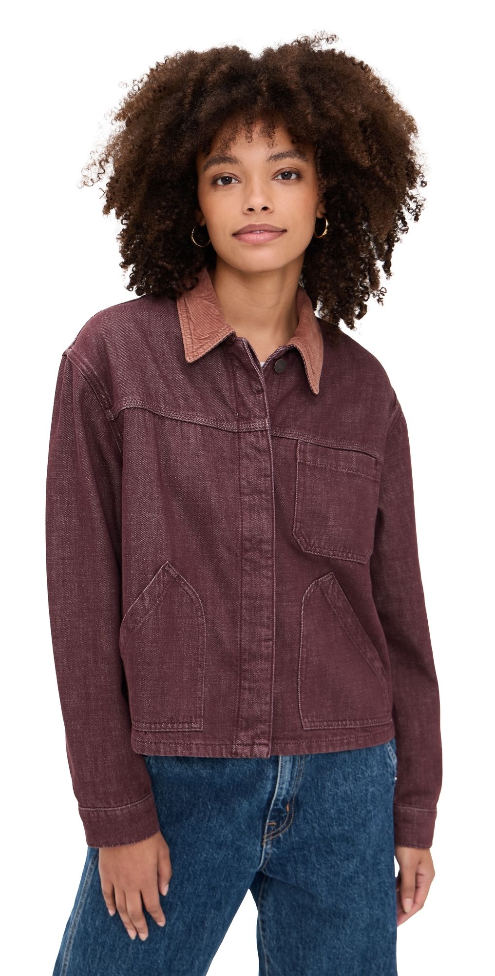 Jeanerica Nua Jacket Burgundy Rinse S