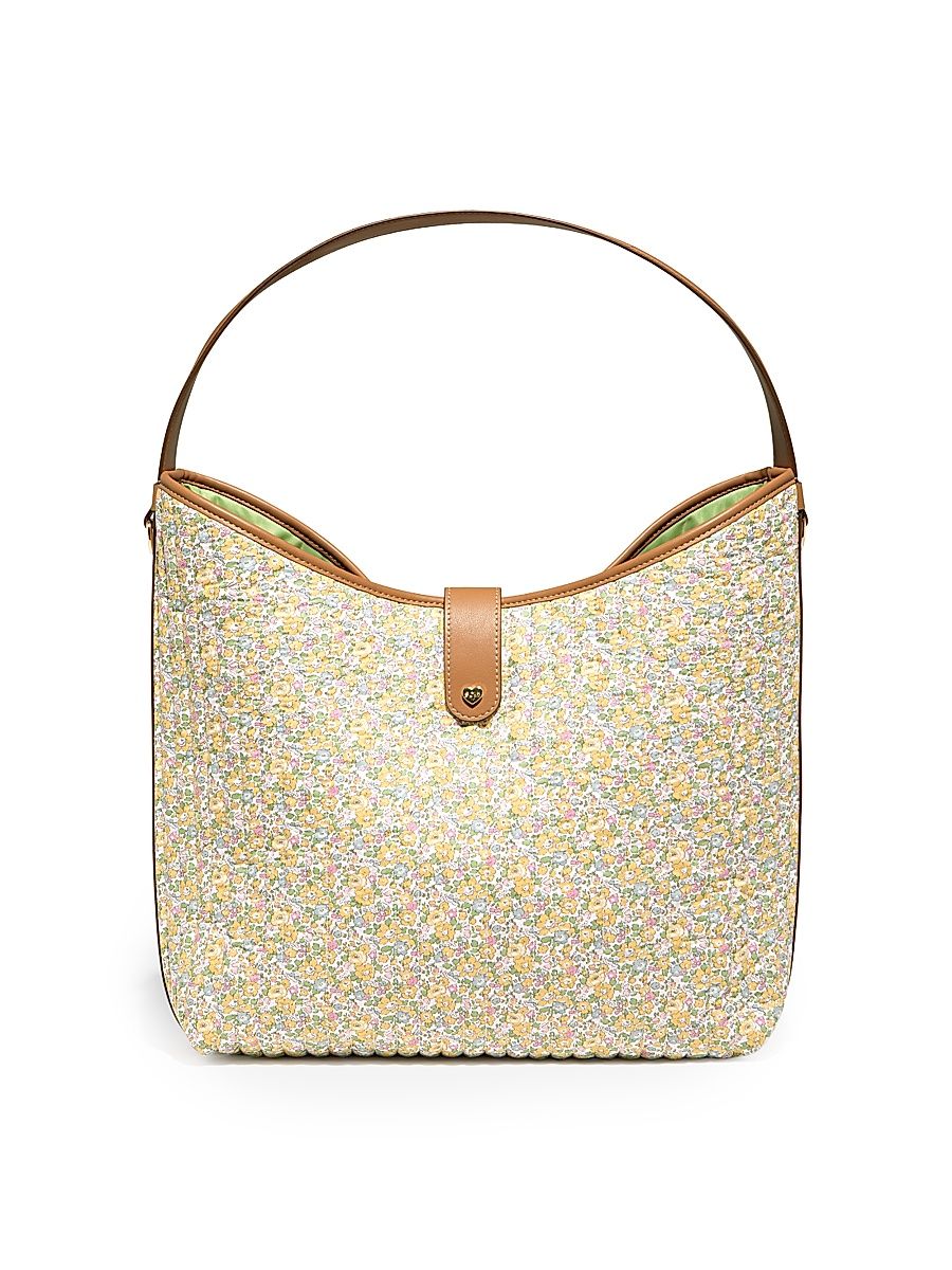 Women's Printed Slouchy Hobo Bag - Floral