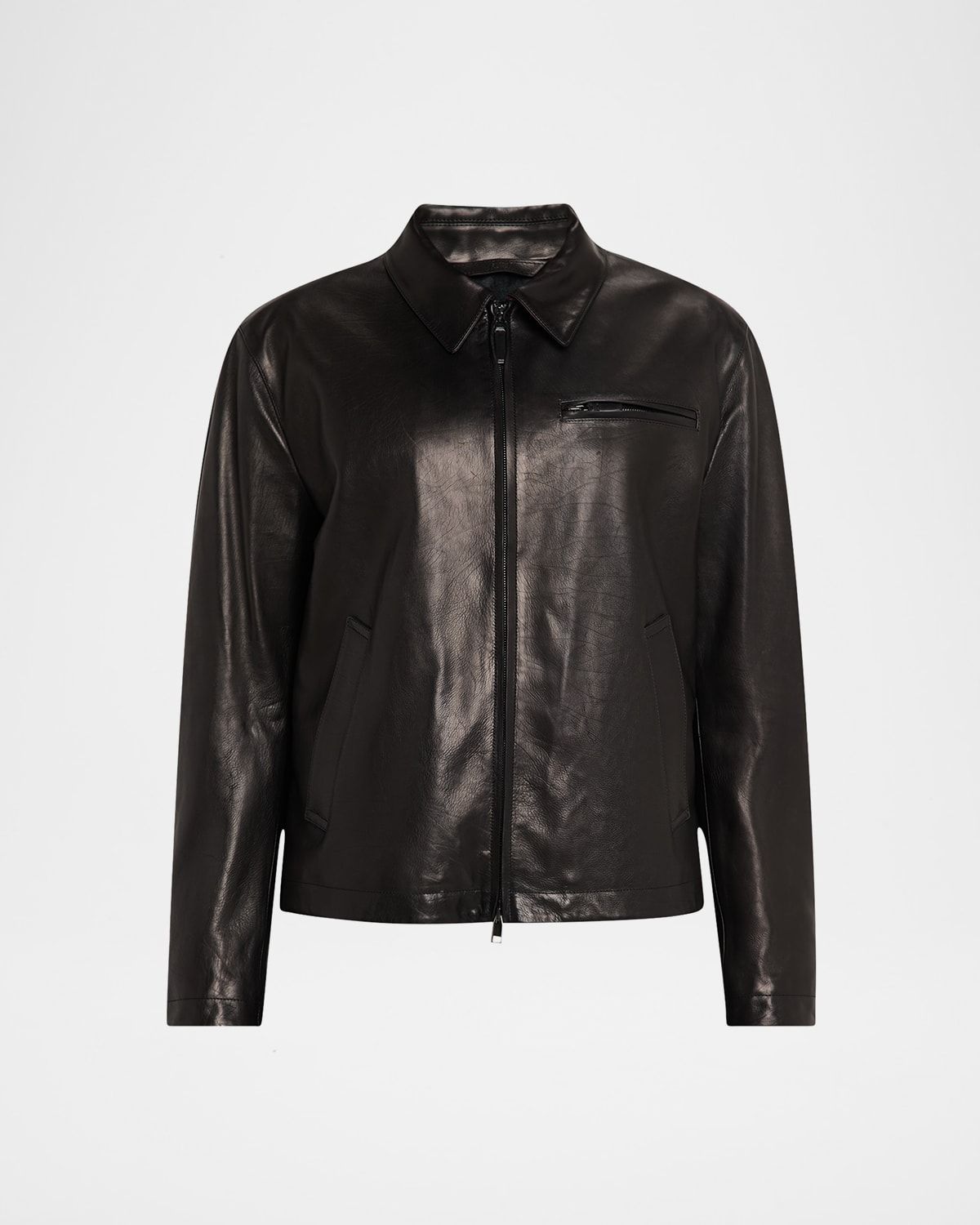 Men & apos;s Leather Moto Jacket