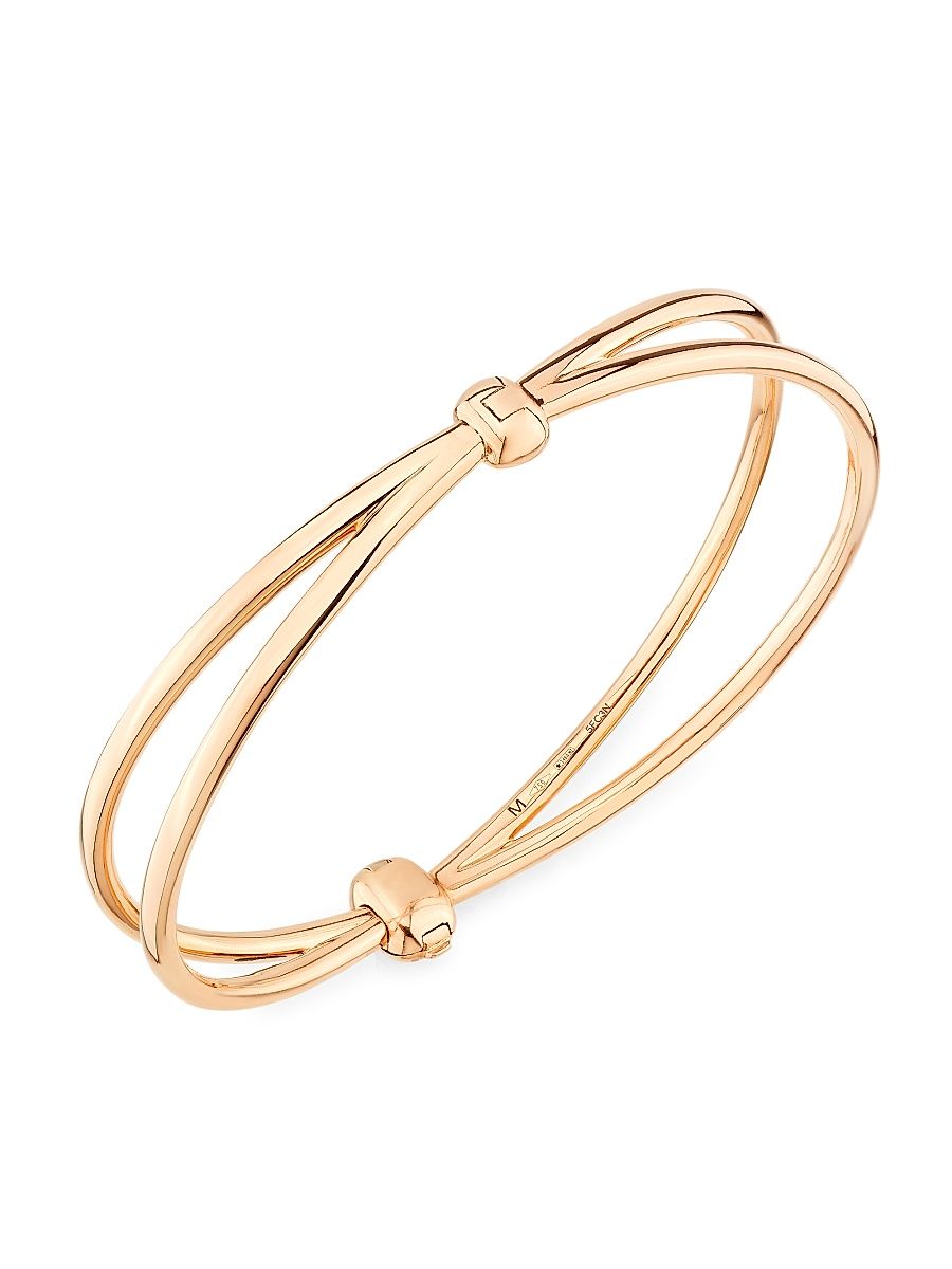 Women's Together 18K Rose Gold Bangle - Rose Gold - Size Medium