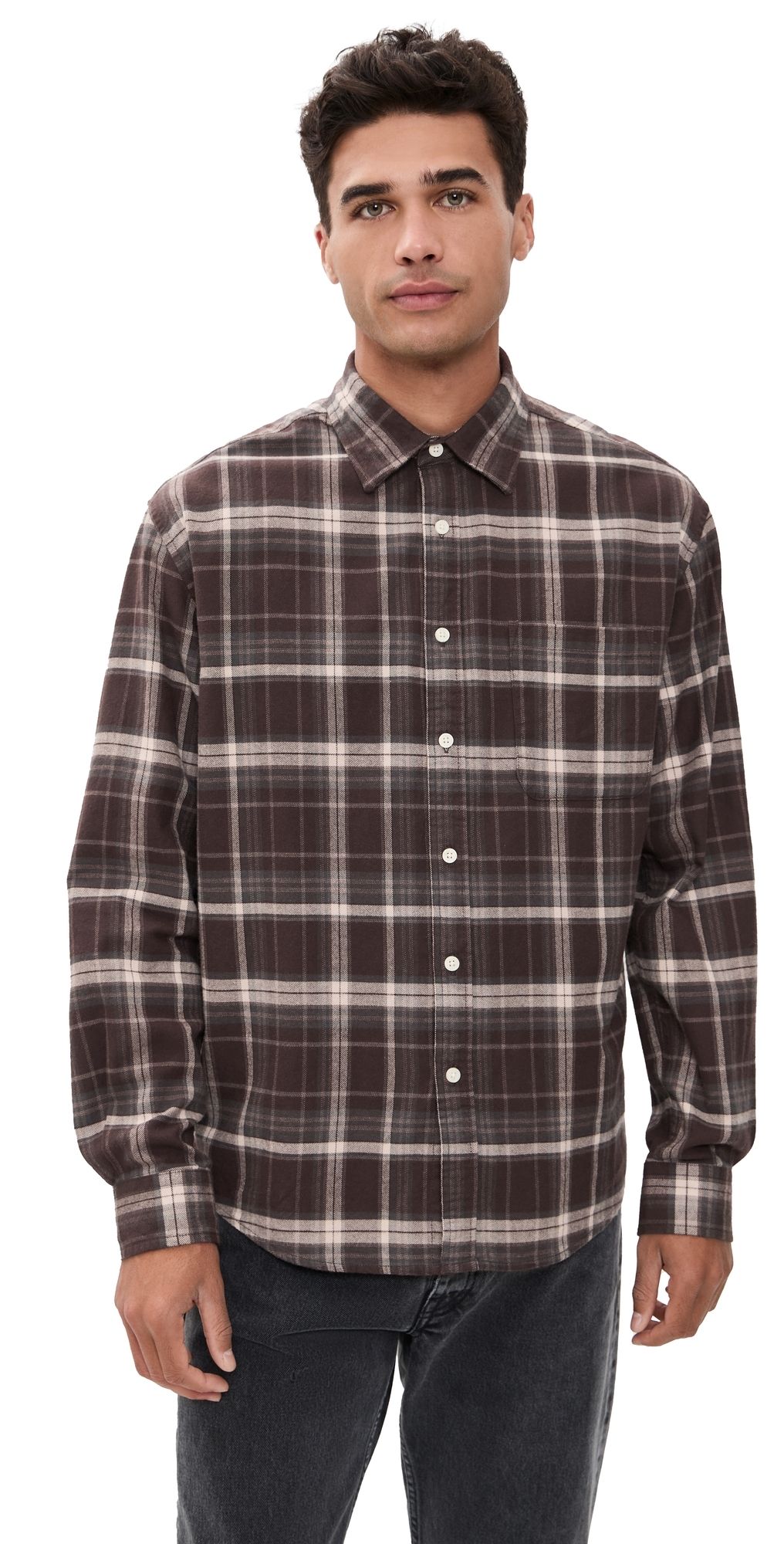 NN07 Deon Plaid Shirt Dusky Port XL
