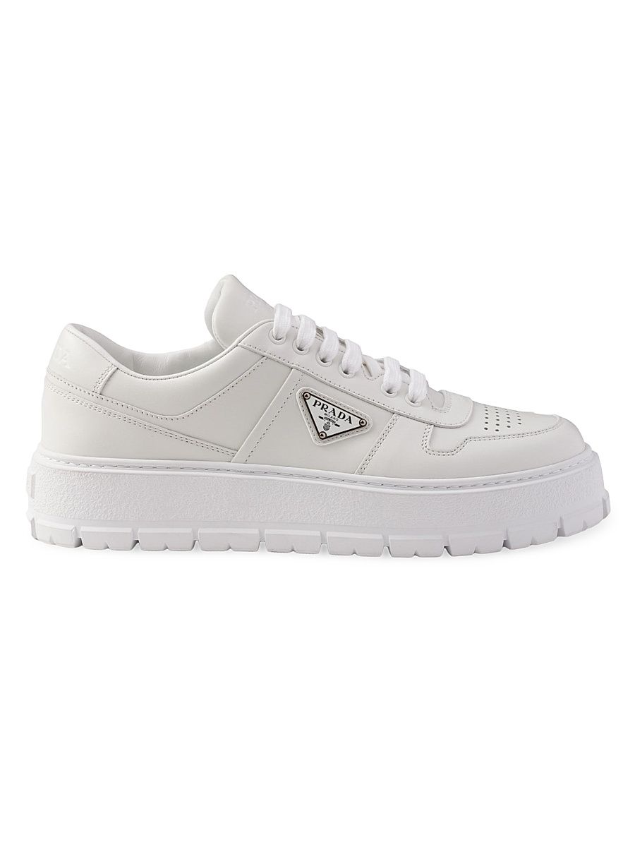 Men's Leather Sneakers - White - Size 12