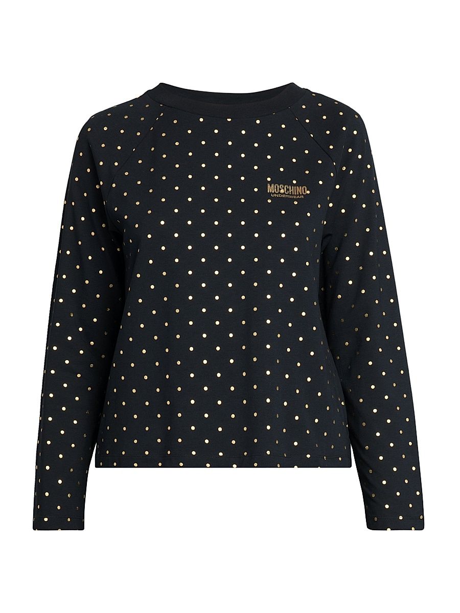 Women's Fantasy Stretch-Cotton Pajama Top - Fantasy Print Black - Size Small