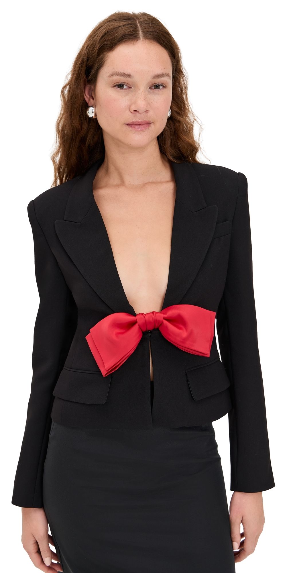 BARDOT Dilone Bow Front Blazer Black L