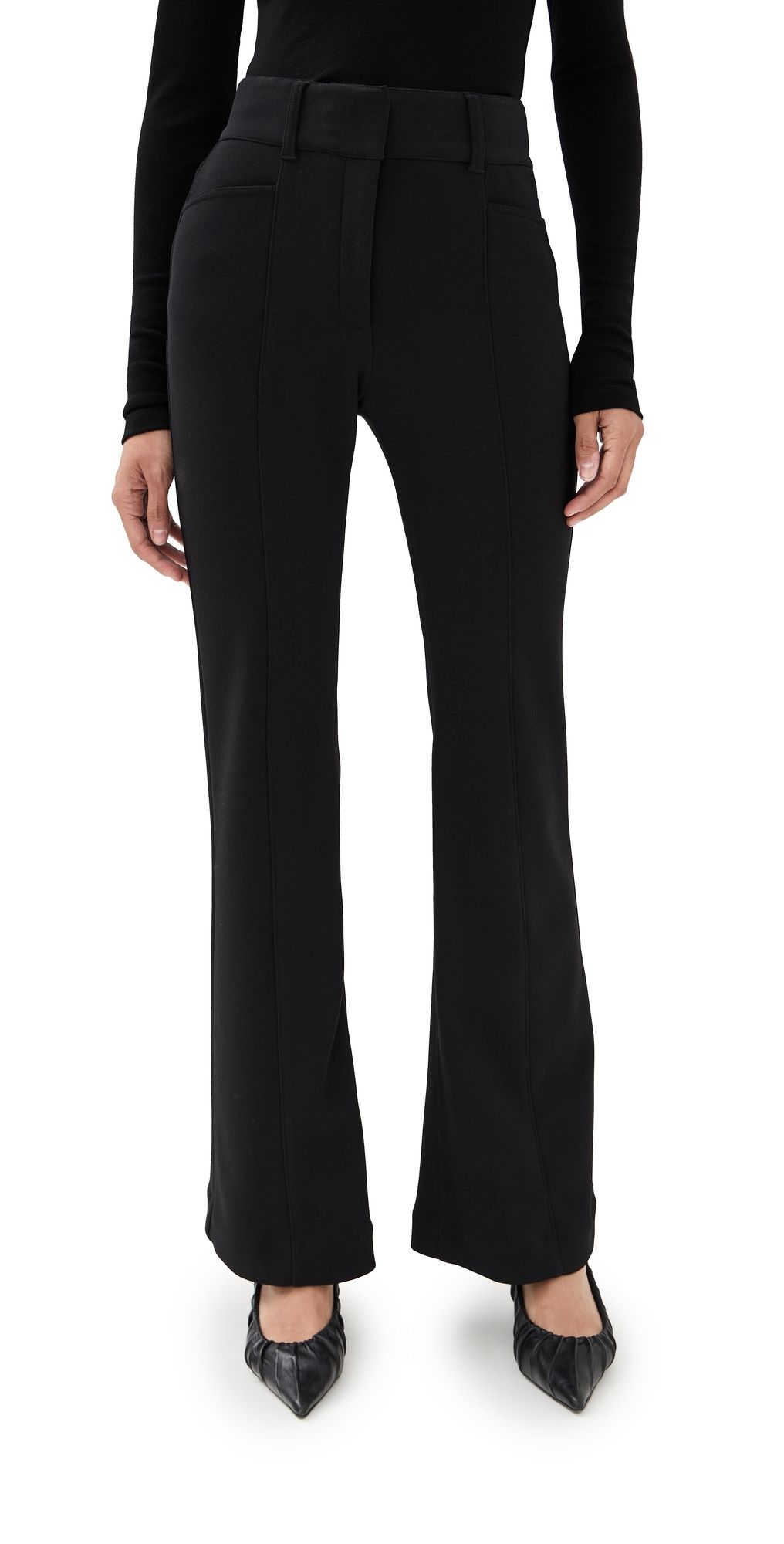 Proenza Schouler Kalea Pants in Compact Stretch Crepe Black 10