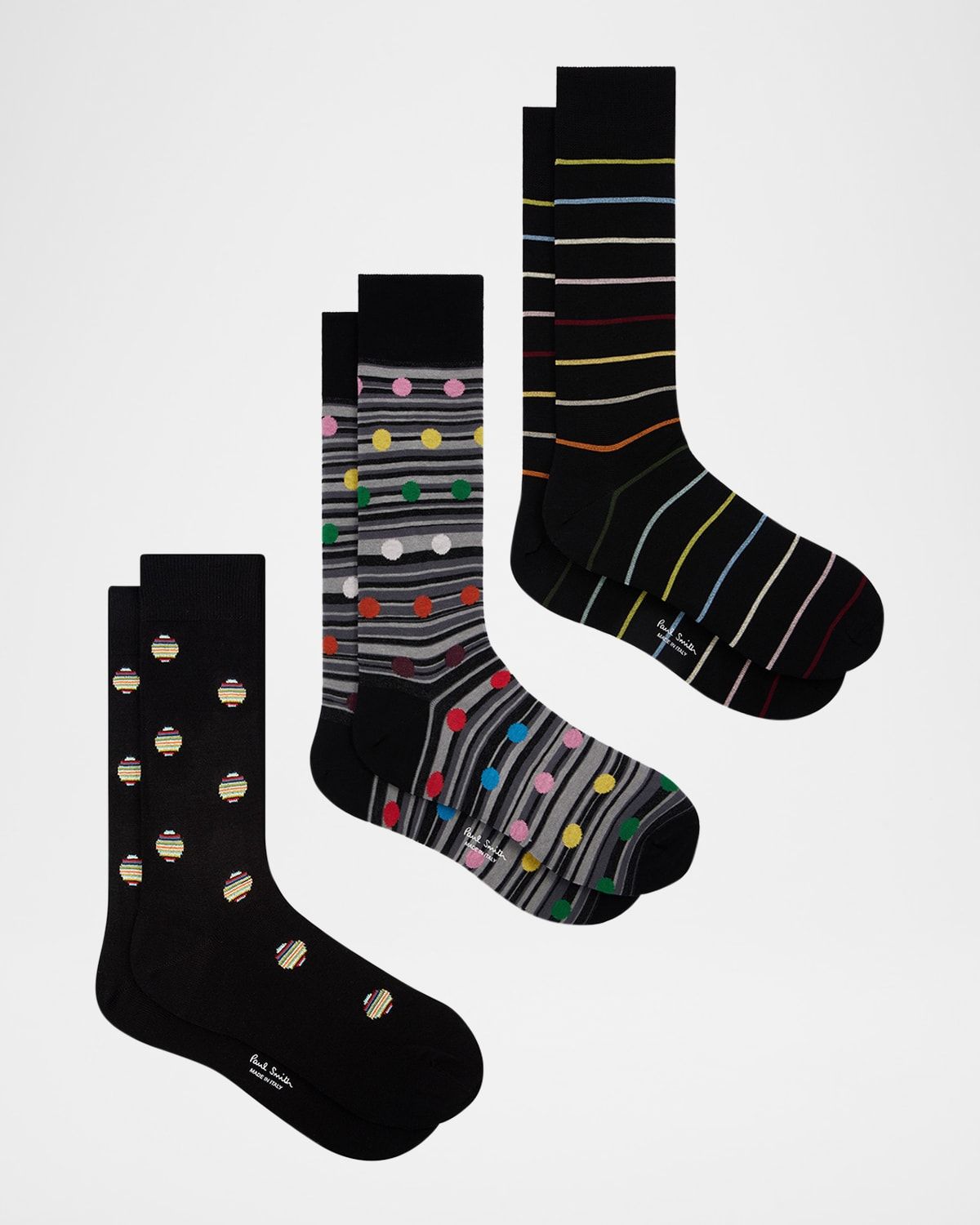 Men & apos;s Seasonal Multi-Pattern 3-Pack Crew Socks