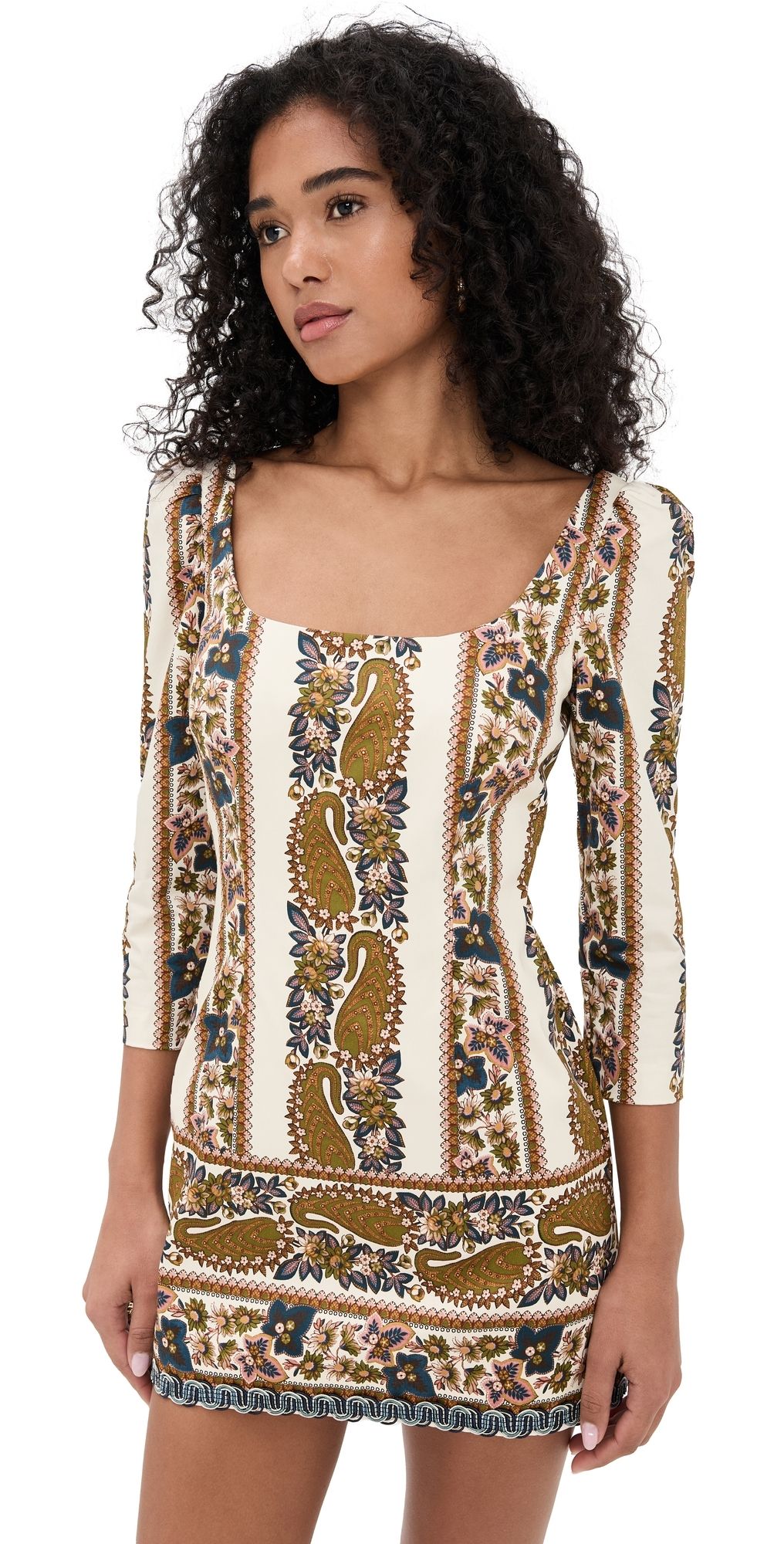 Cara Cara Belinda Mini Dress Paisley Trail Ivory 16