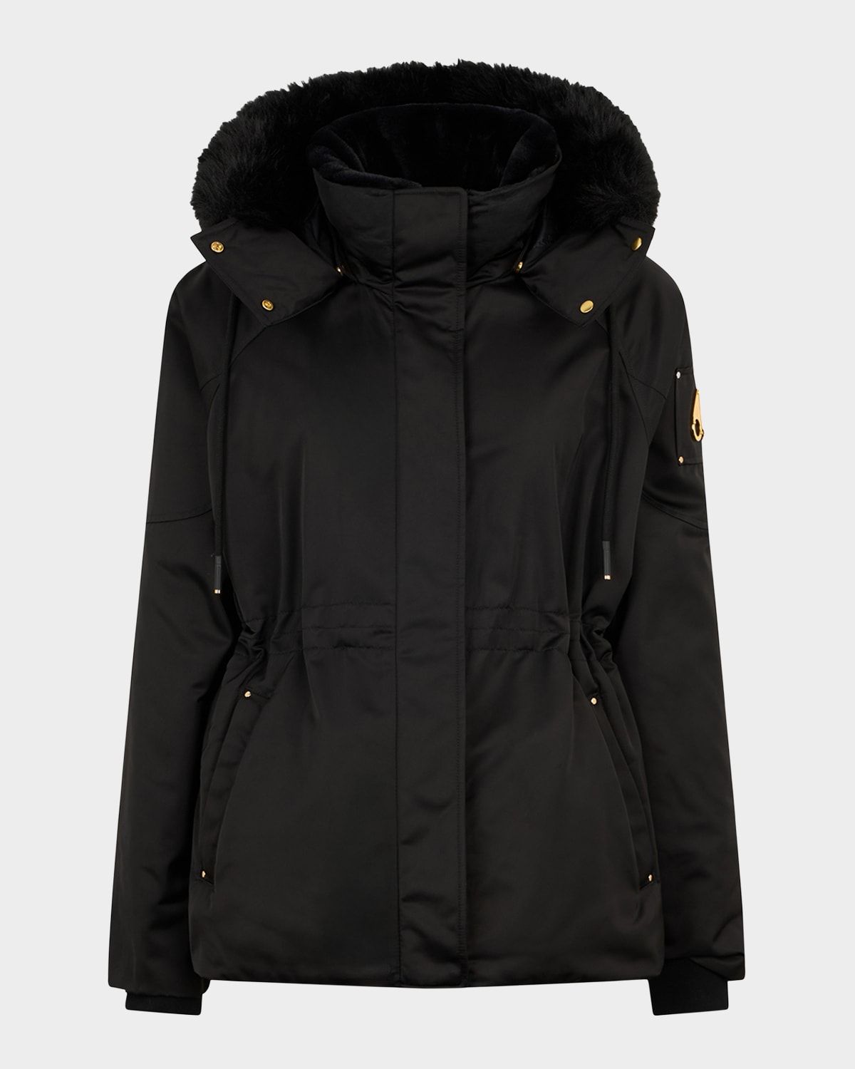 Stirling Satin Parka with Removable Hood