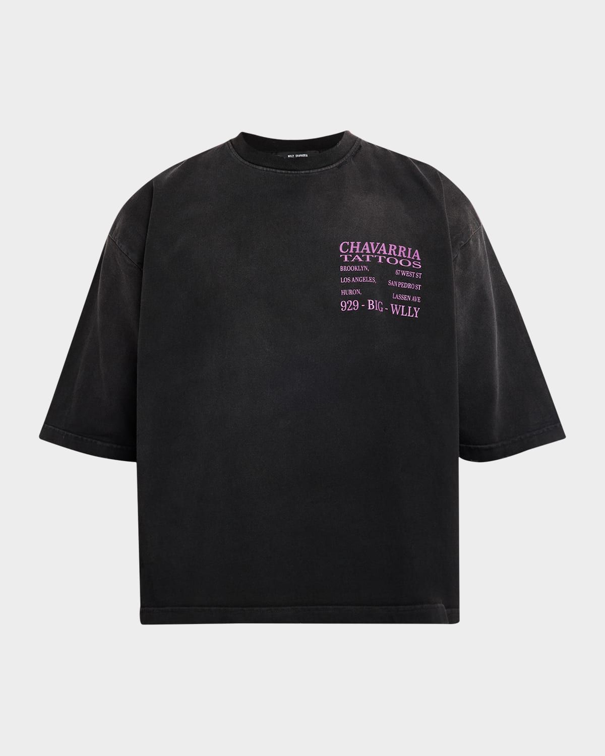 Men & apos;s Chavarria Tattoos Cotton Boxy Fit T-Shirt