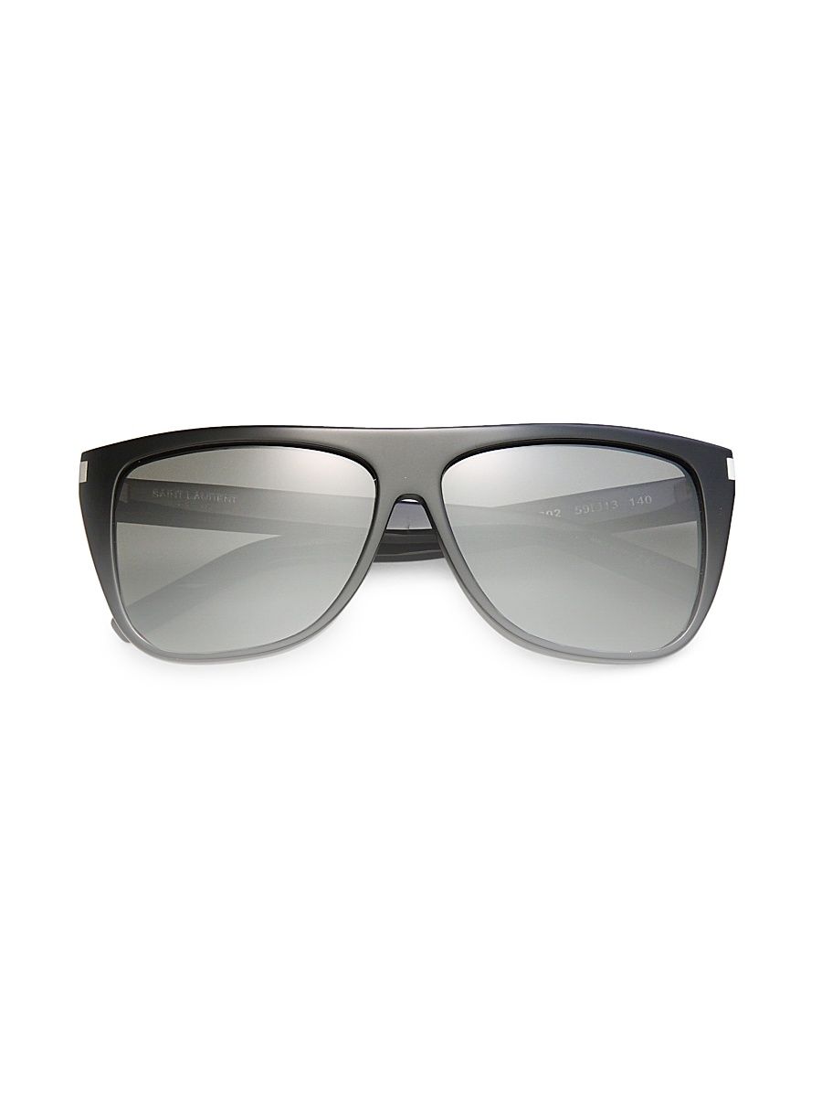 Women's 59MM Flat Top Sunglasses - Black Smoke