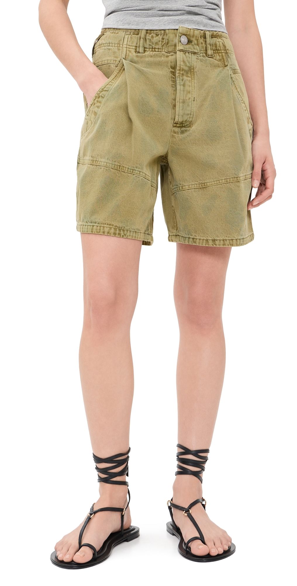 Free People Wild Rebel Shorts Outlaw Taupe 4
