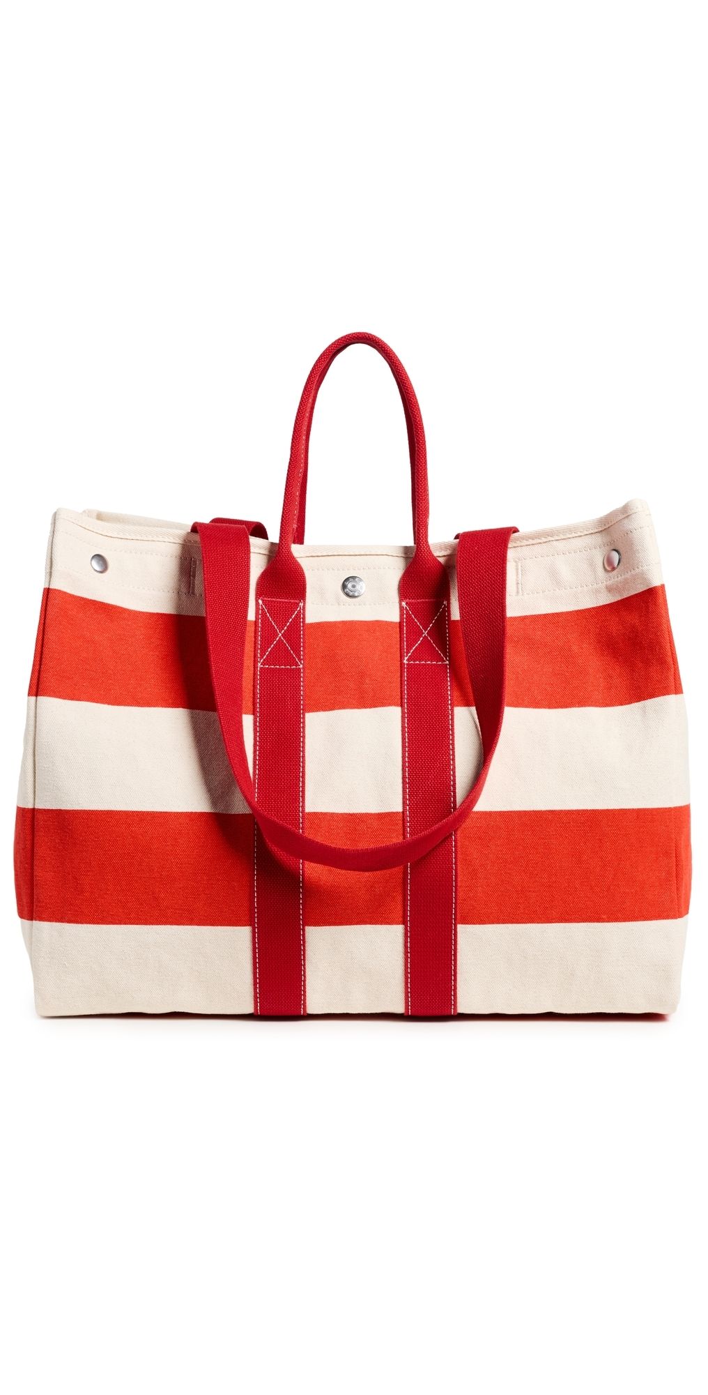 Alex Mill The Perfect Striped Weekend Tote Natural/Chili One Size