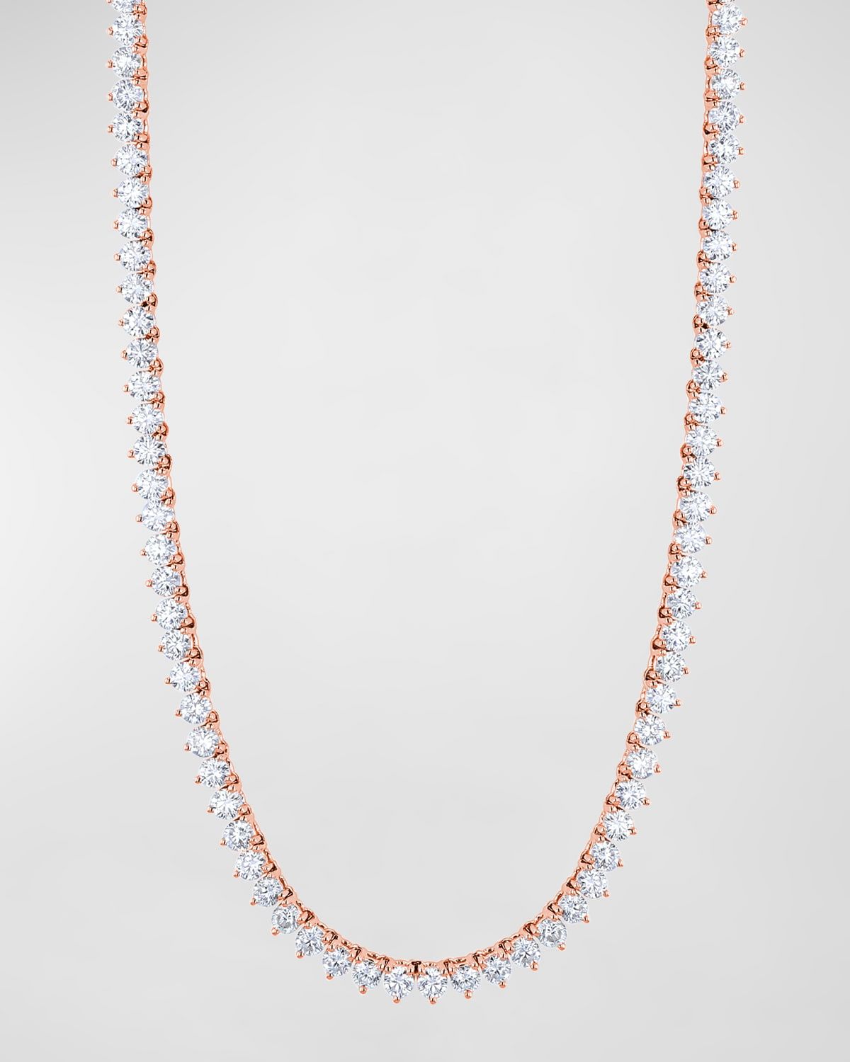 18K Gold 3-Prong Opera 16" Diamond Necklace, 25.00tcw