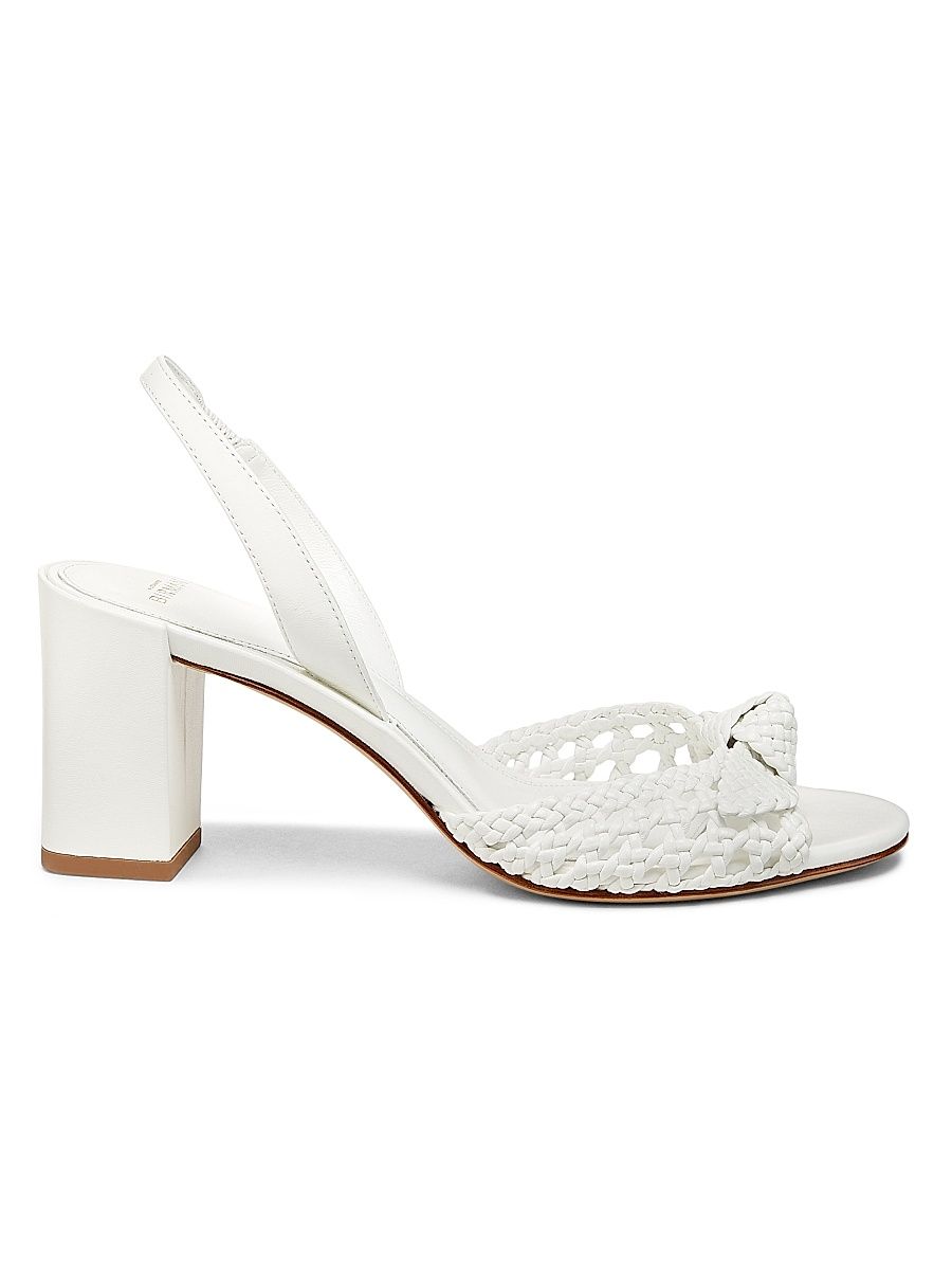 Women's Easy Clarita 75MM Leather Slingback Sandals - White - Size 10