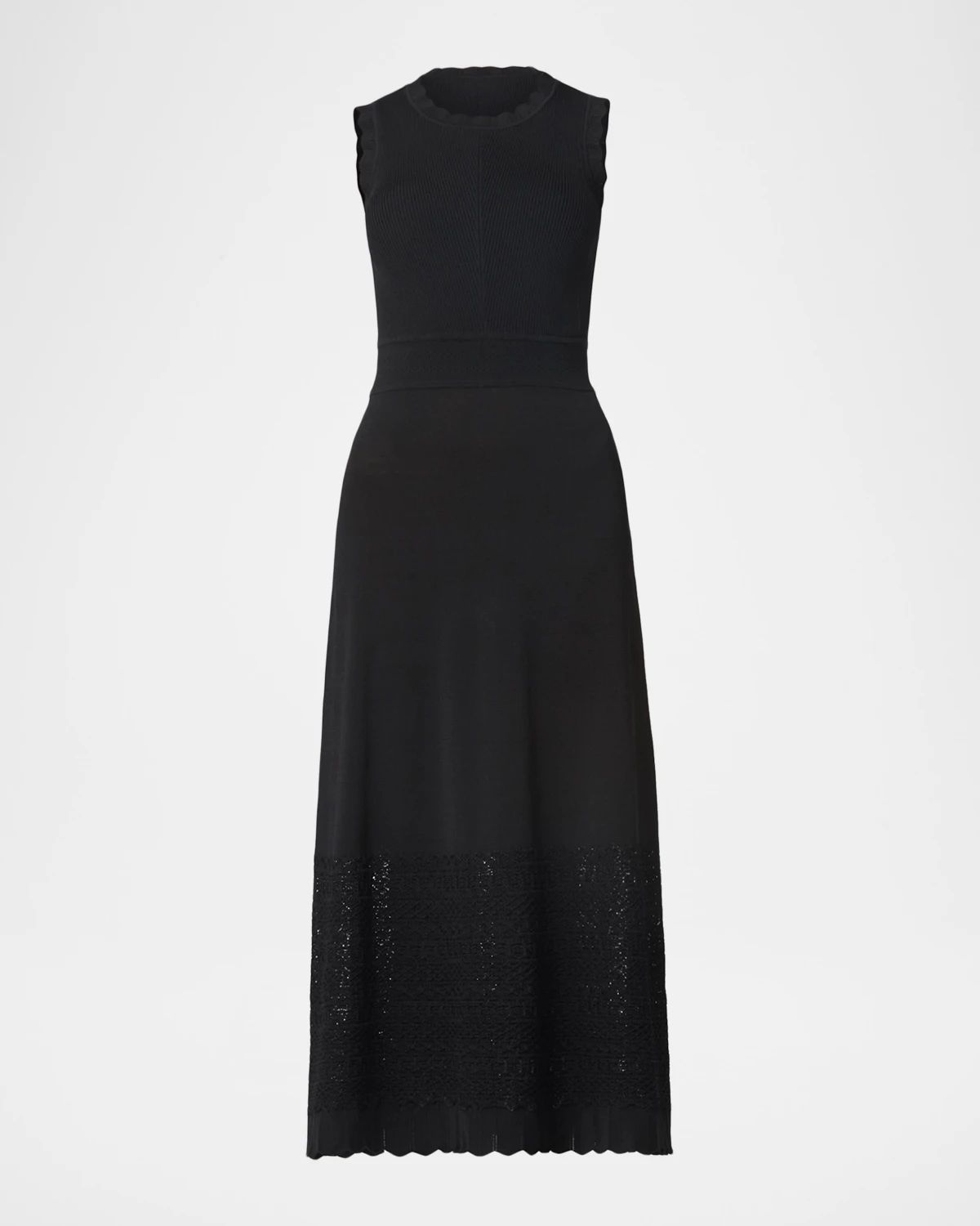 Brooke Sleeveless Scalloped Knit Midi Dress