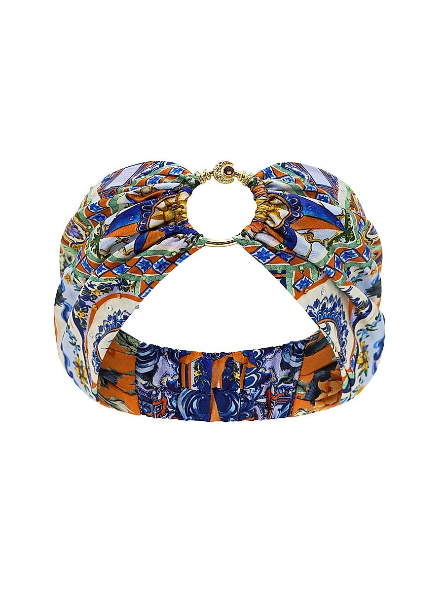 Women's Luscious In Lisbon Printed Silk Ring Headband