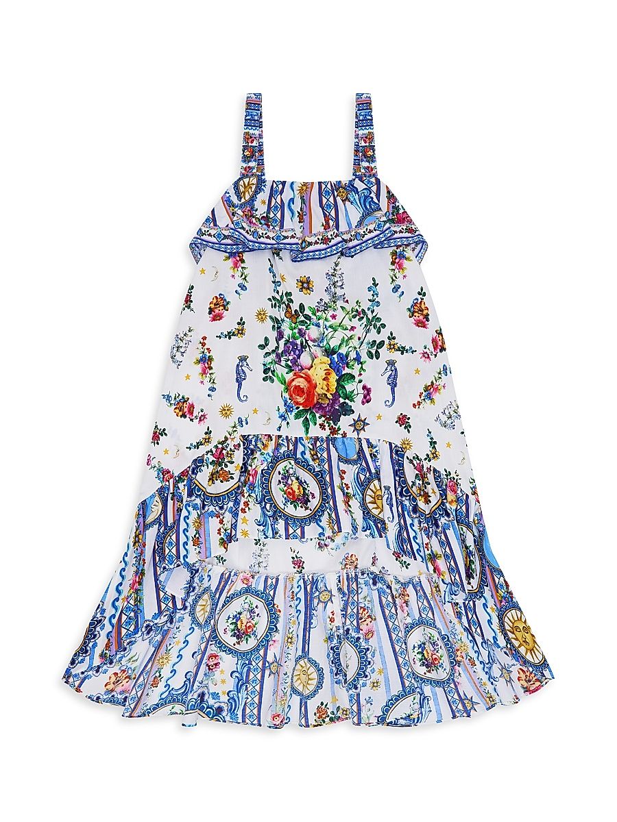 Little Girl's & Girl's Tiles Darls Tiered Hi-Low Dress - Tiles Darls - Size 14