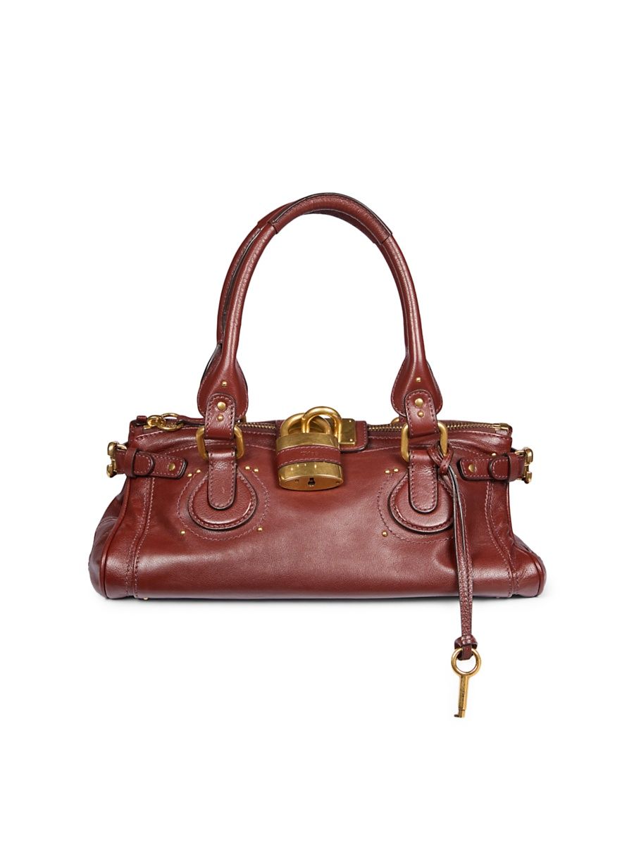 Women's Paddington Leather Shoulder Bag - Grenat