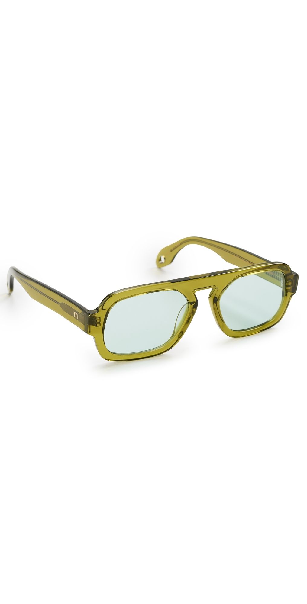 Elisa Johnson Jane Mini Sunglasses Olive Green One Size