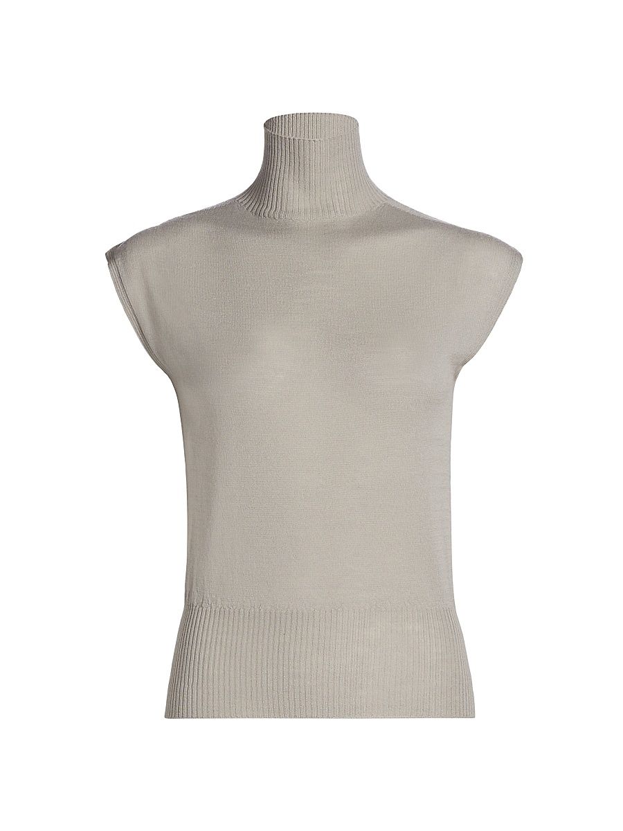 Women's SL Turtleneck Knit Top - Pearl - Size XL