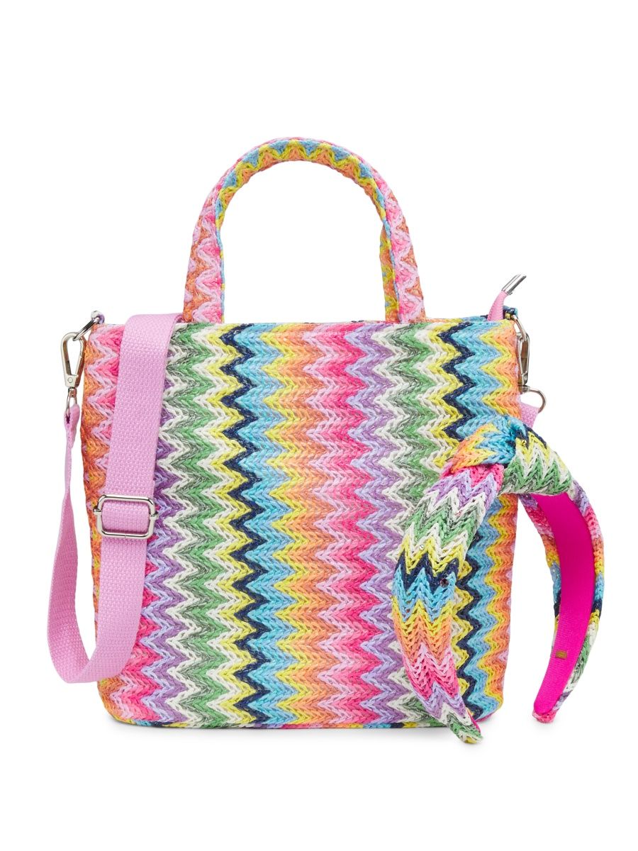 Bari Lynn Girl's Girl's Rainbow Headband & Handbag Set - Multi