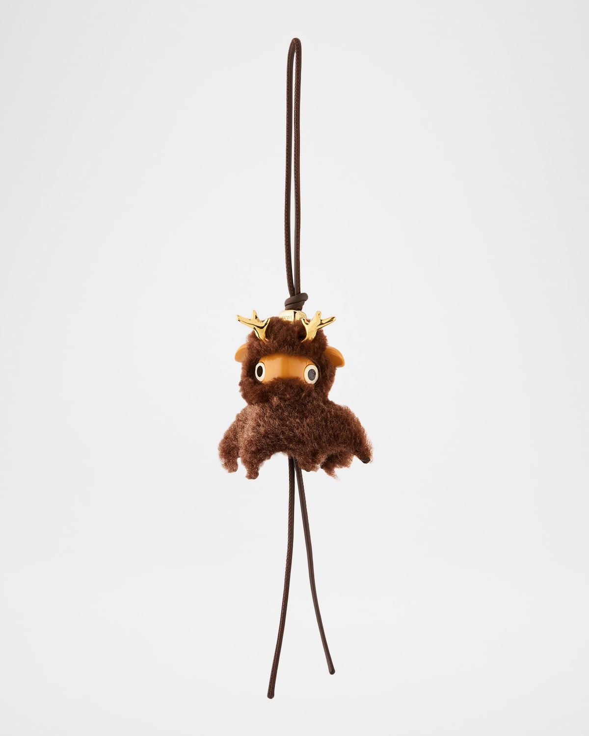 Fawnie Deer Bag Charm in Acetate & Shearling