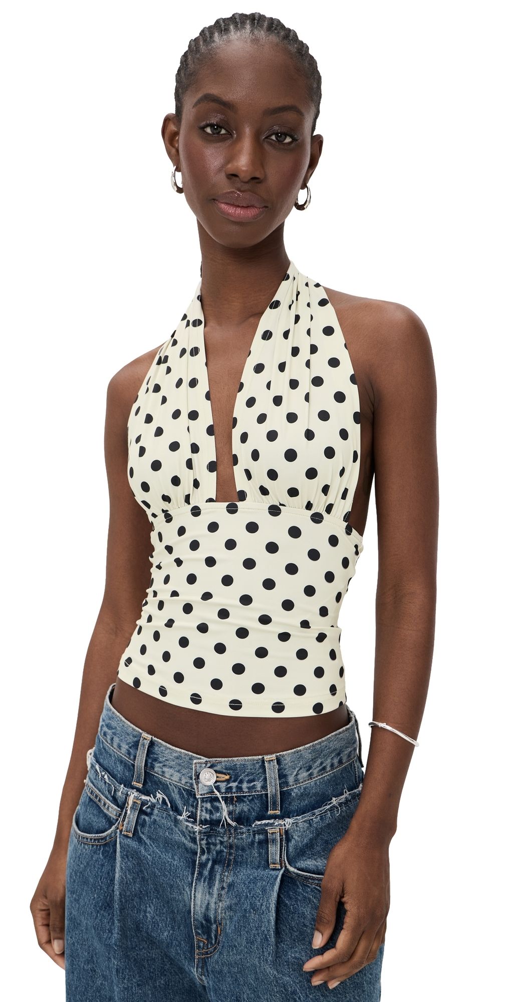 Lioness Safari Halter Top Moonlight Polka XS