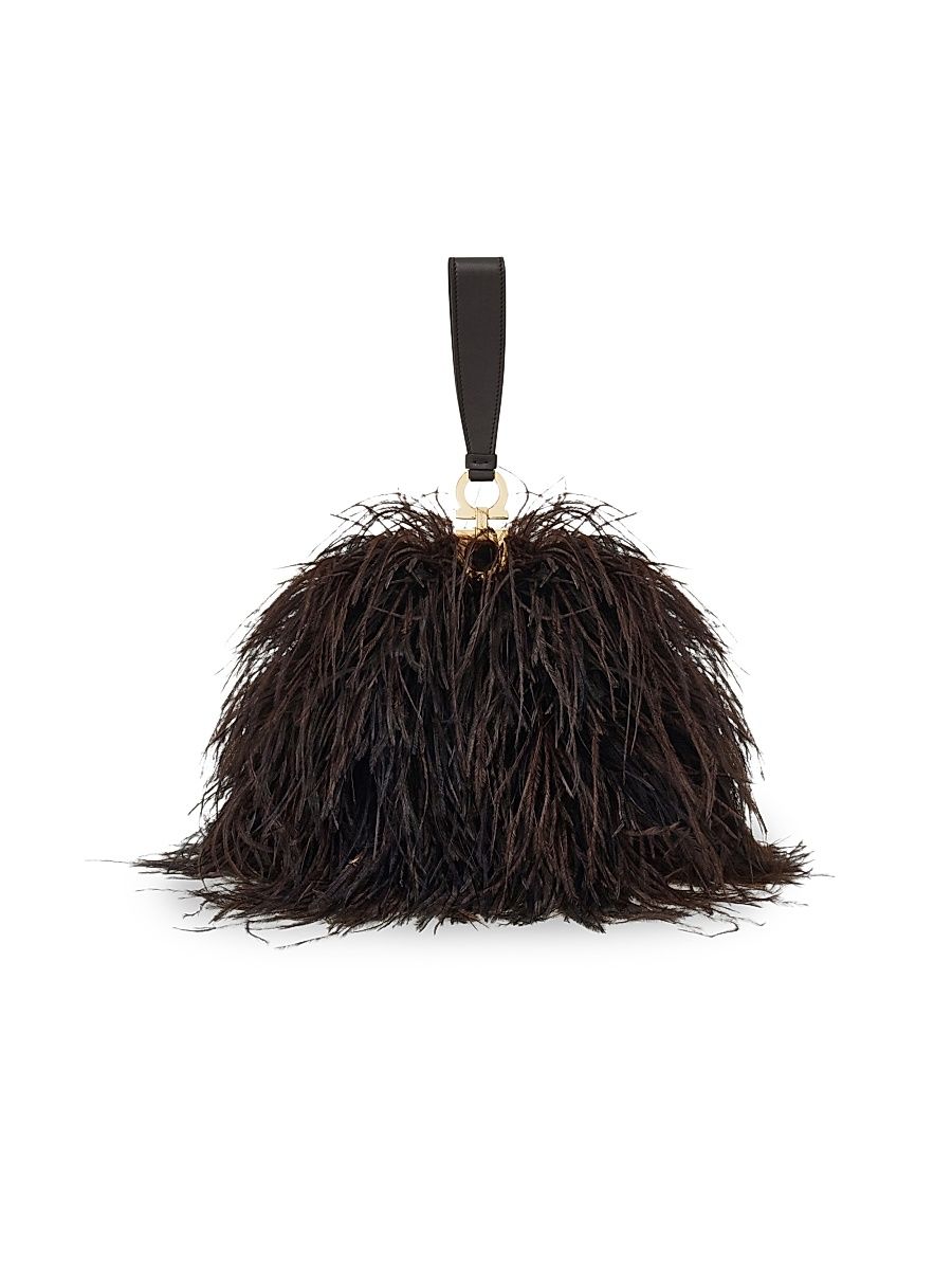 Women's Feather Evening Clutch - Testa Di Moro