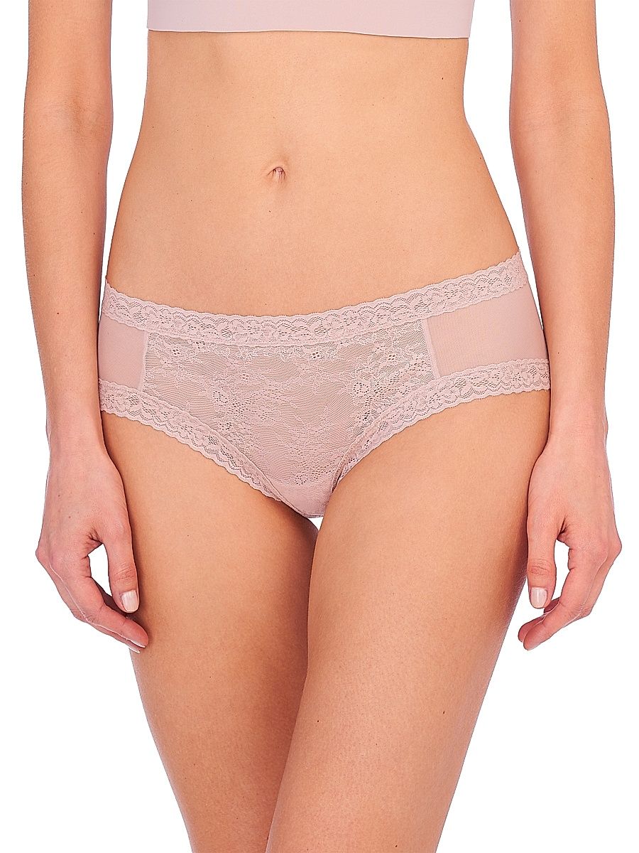 Women's Escape Front Lace Girl Brief - Rose Beige - Size XL