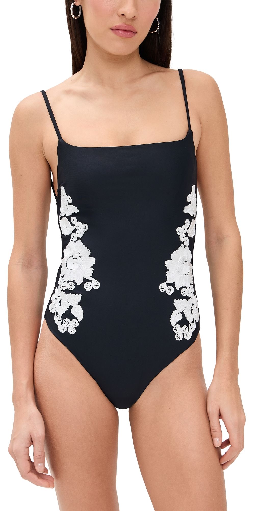 SIMKHAI Juniper Scoop Neck Cami One Piece Black multi M