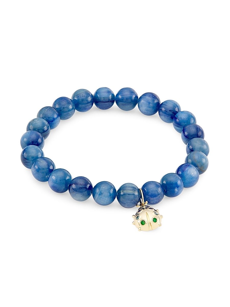 Women's 14K Yellow Gold & Multi-Gemstone Beaded Stretch Bracelet